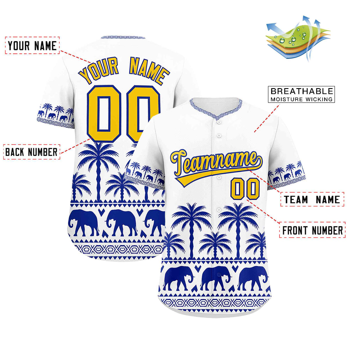 Custom White Royal Graffiti Pattern Personalized Bossinia Style Authentic Baseball Jersey| KXKSHOP