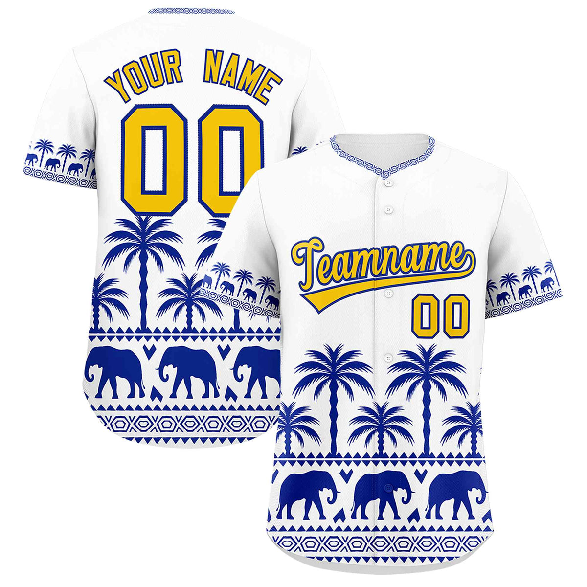 Custom White Royal Graffiti Pattern Personalized Bossinia Style Authentic Baseball Jersey| KXKSHOP