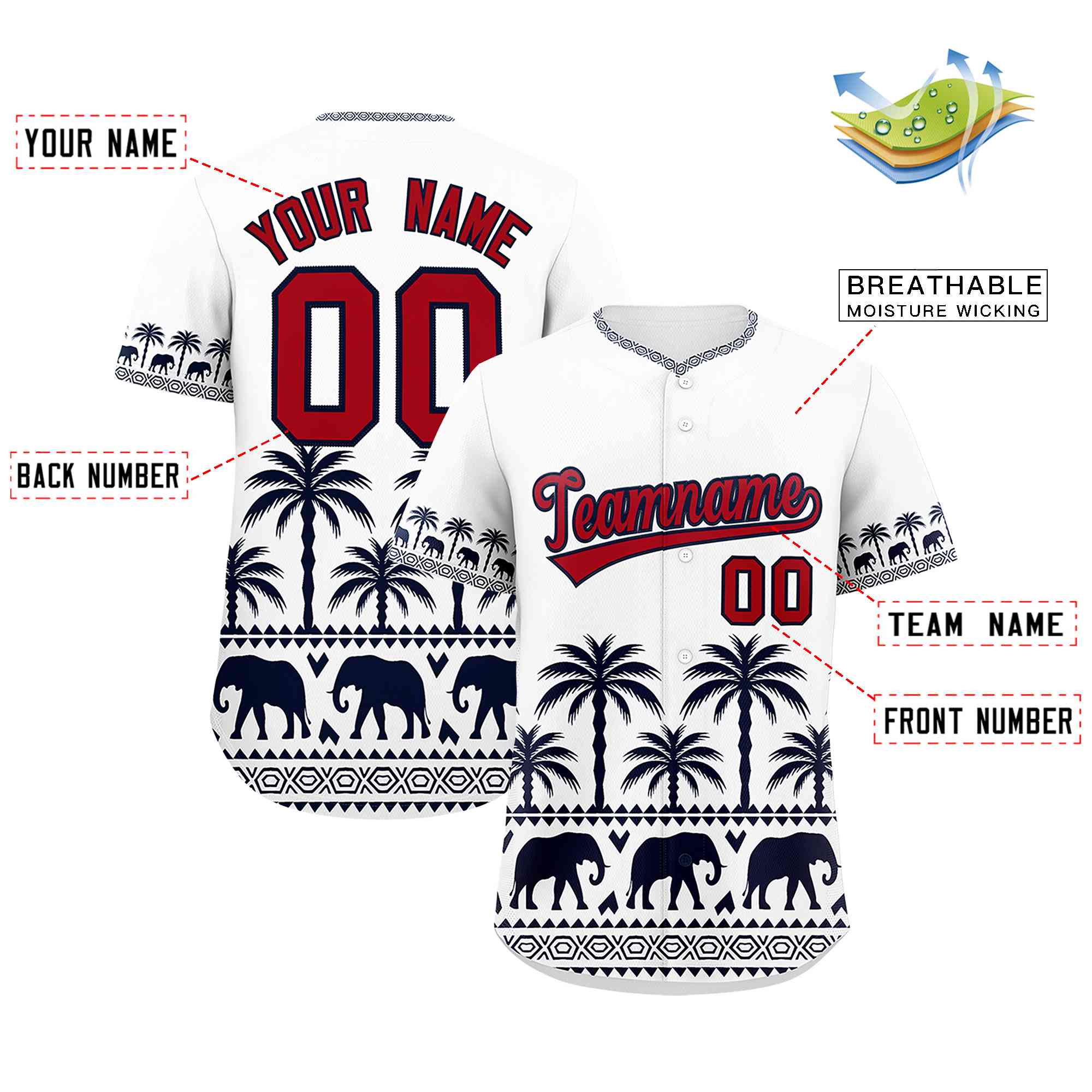 Custom White Navy Graffiti Pattern Personalized Bossinia Style Authentic Baseball Jersey| KXKSHOP