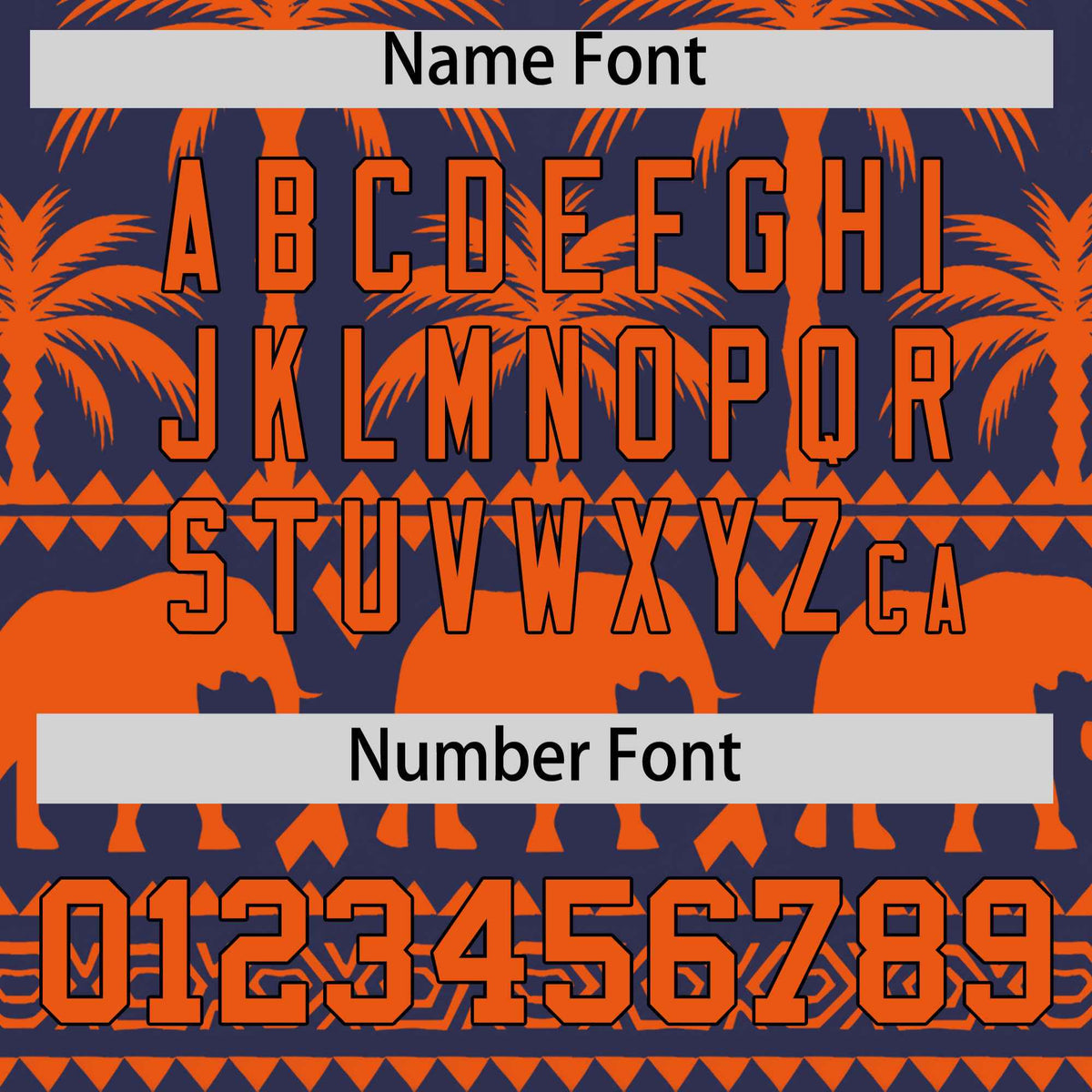 Custom Navy Orange Graffiti Pattern Personalized Bossinia Style Authentic Baseball Jersey| KXKSHOP