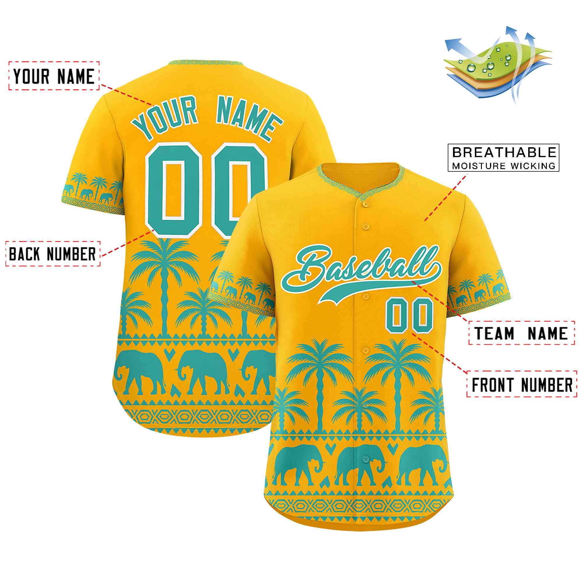 Custom Gold Bright Green Graffiti Pattern Personalized Bossinia Style Authentic Baseball Jersey| KXKSHOP