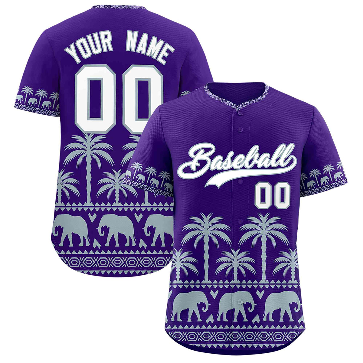 Custom Purple Silver Graffiti Pattern Personalized Bossinia Style Authentic Baseball Jersey| KXKSHOP