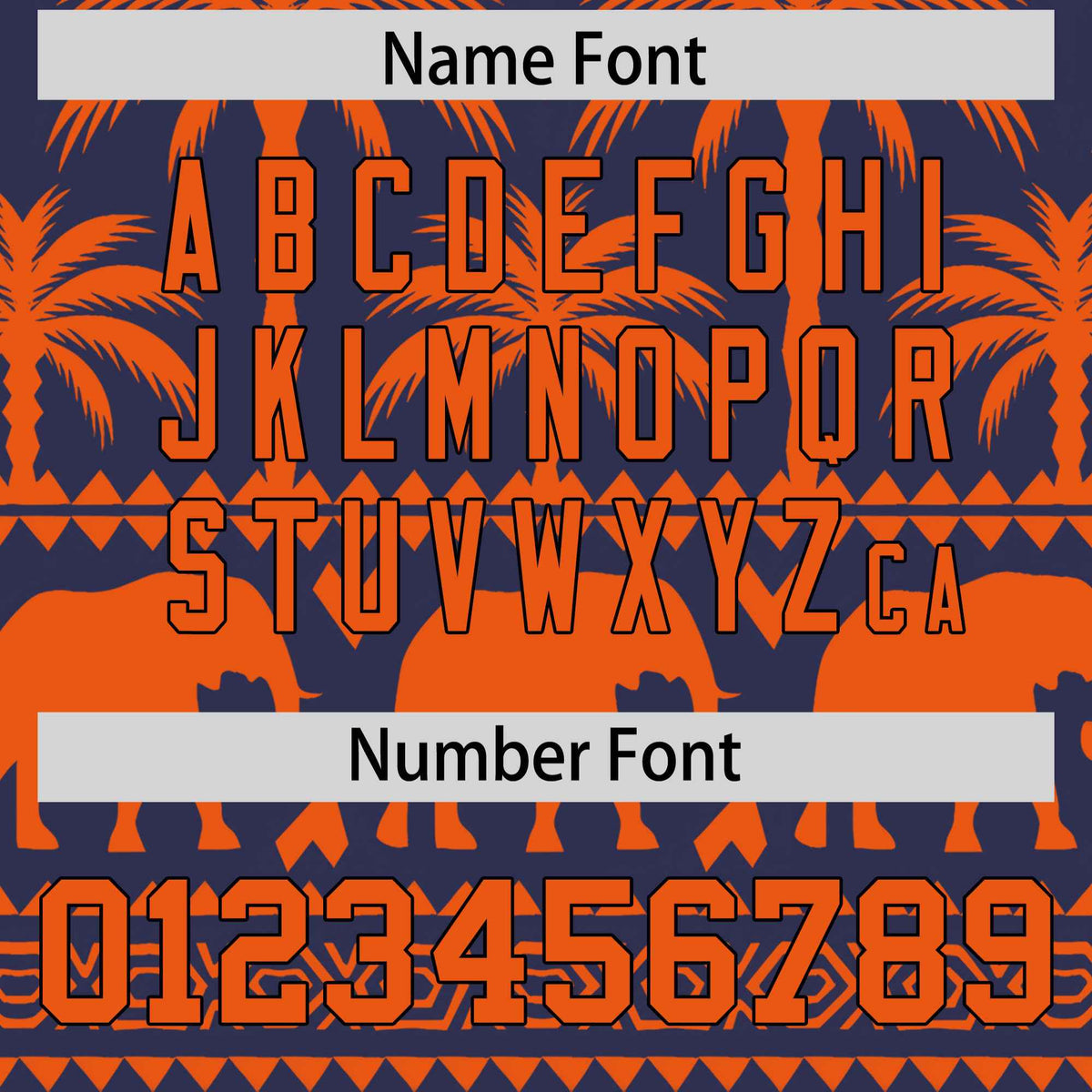 Custom Navy Orange Graffiti Pattern Personalized Bossinia Style Authentic Baseball Jersey| KXKSHOP