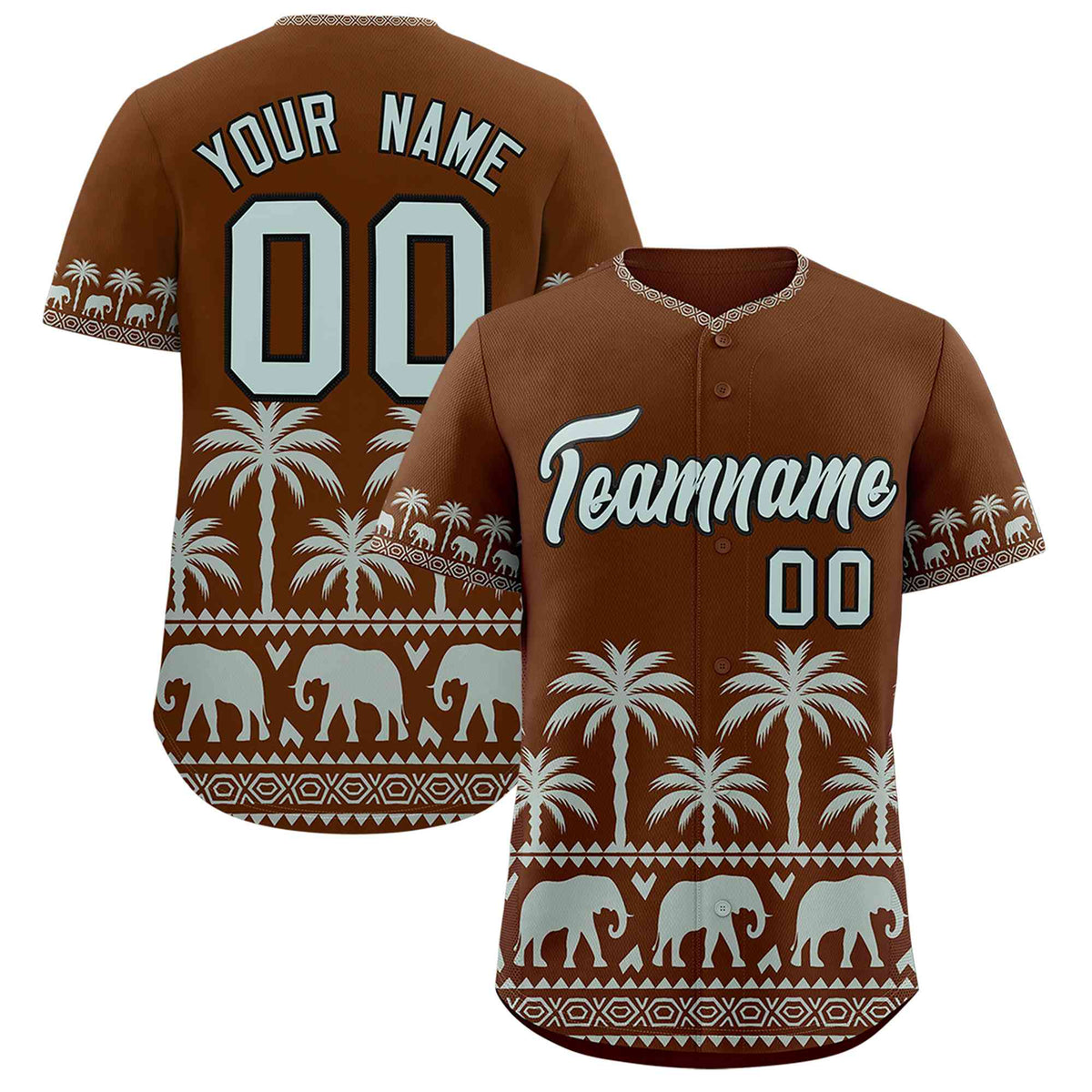 Custom Brown Silver-Gray Graffiti Pattern Personalized Bossinia Style Authentic Baseball Jersey| KXKSHOP