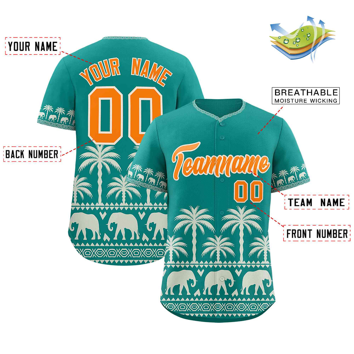 Custom Aqua Cream Graffiti Pattern Personalized Bossinia Style Authentic Baseball Jersey| KXKSHOP