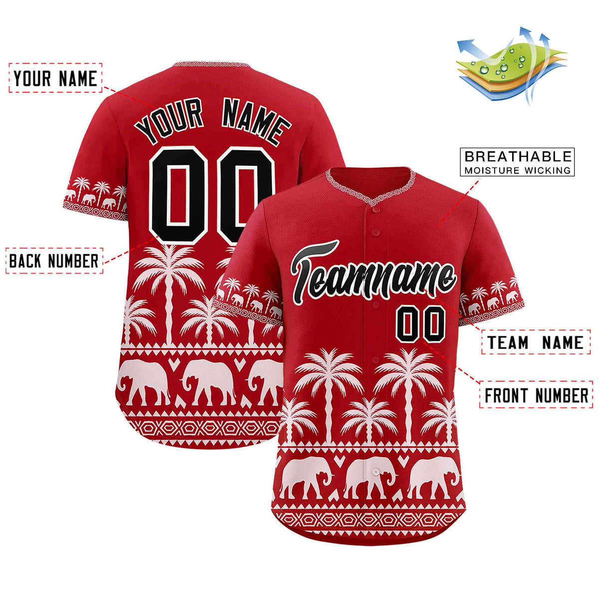 Custom Red White Graffiti Pattern Personalized Bossinia Style Authentic Baseball Jersey| KXKSHOP