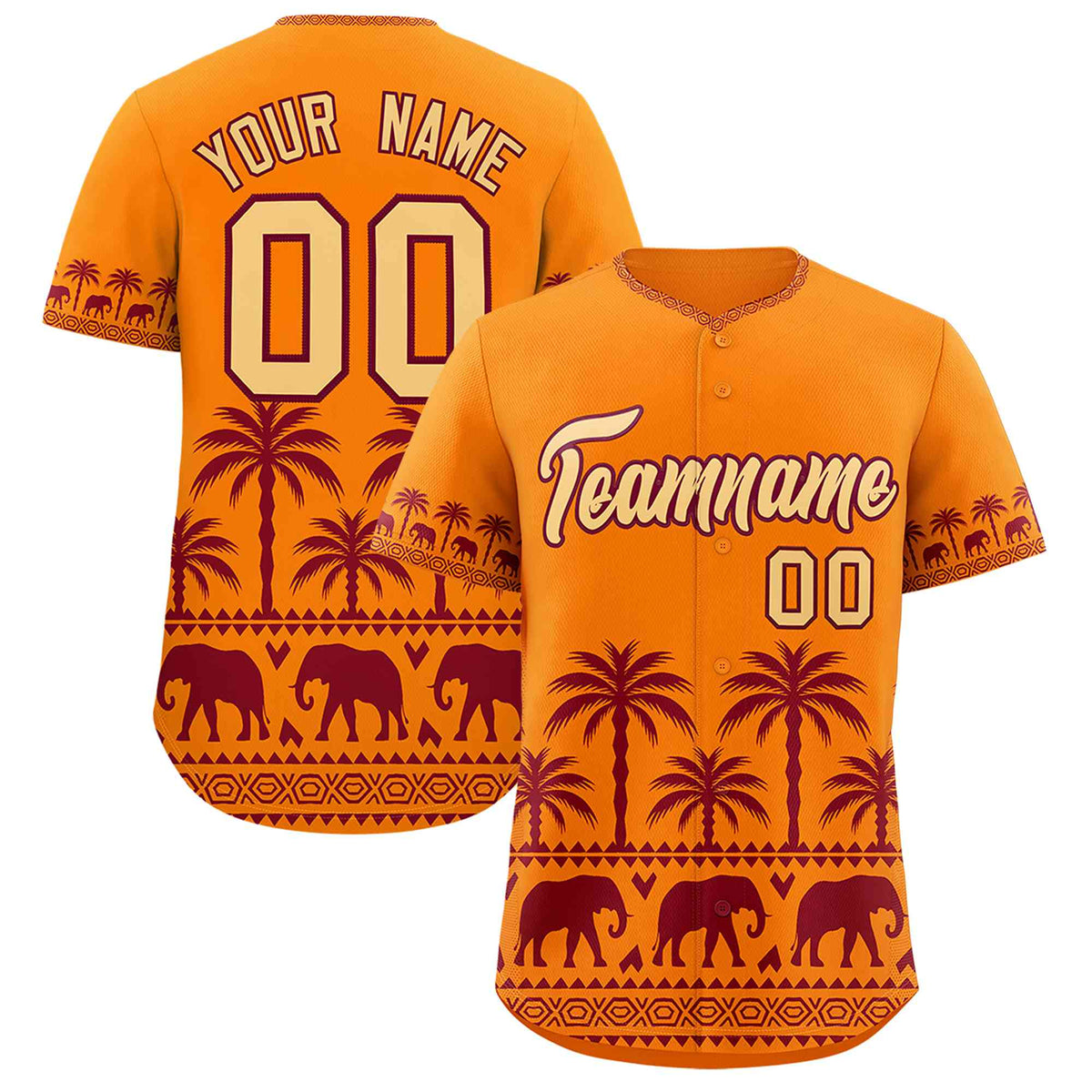 Custom Orange Crimson Graffiti Pattern Personalized Bossinia Style Authentic Baseball Jersey| KXKSHOP