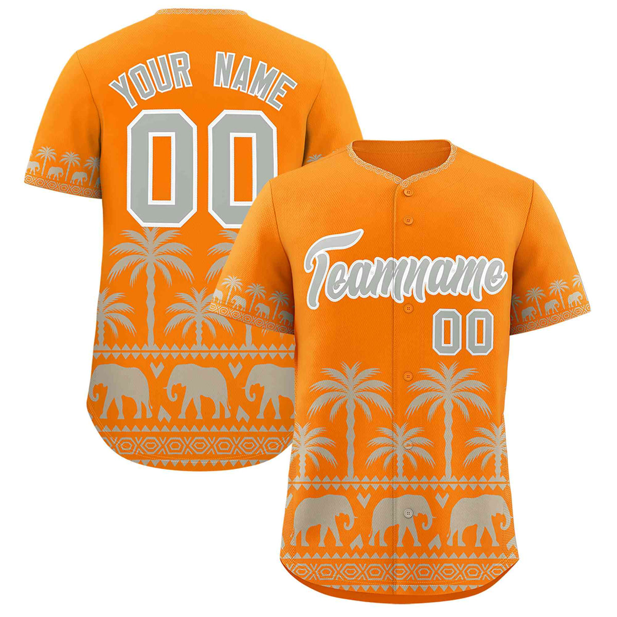 Custom Orange Gray Graffiti Pattern Personalized Bossinia Style Authentic Baseball Jersey| KXKSHOP