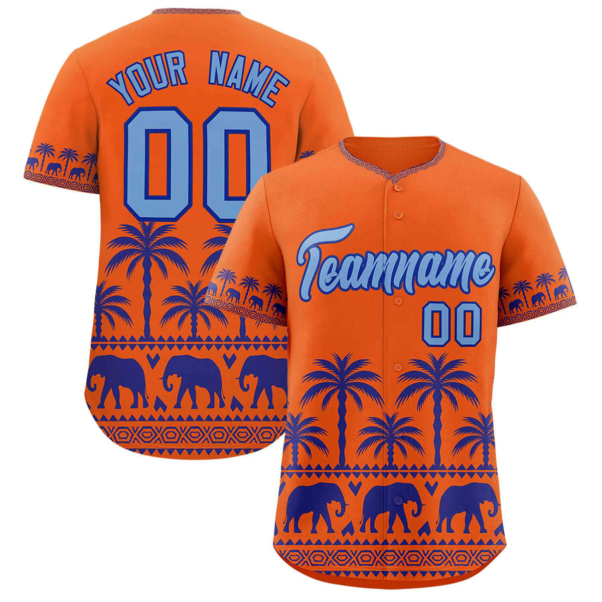 Custom Orange Royal Graffiti Pattern Personalized Bossinia Style Authentic Baseball Jersey| KXKSHOP