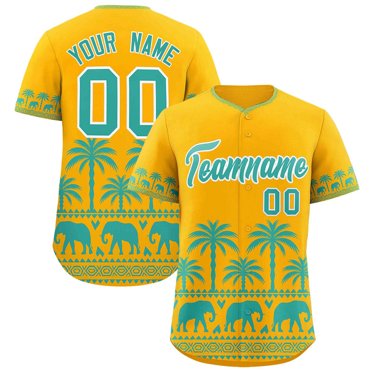 Custom Gold Bright Green Graffiti Pattern Personalized Bossinia Style Authentic Baseball Jersey| KXKSHOP