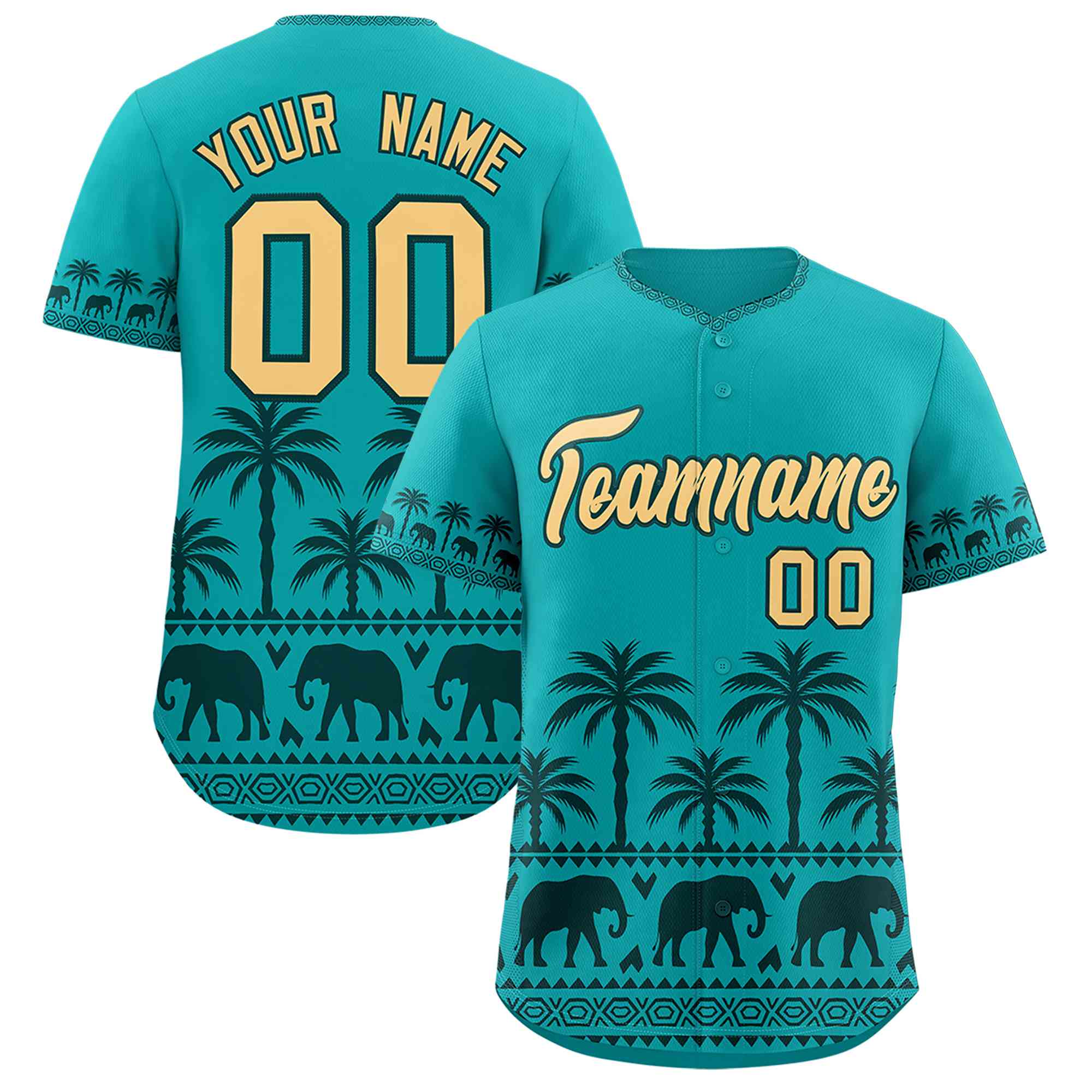 Custom Aqua Midnight Green Graffiti Pattern Personalized Bossinia Style Authentic Baseball Jersey| KXKSHOP