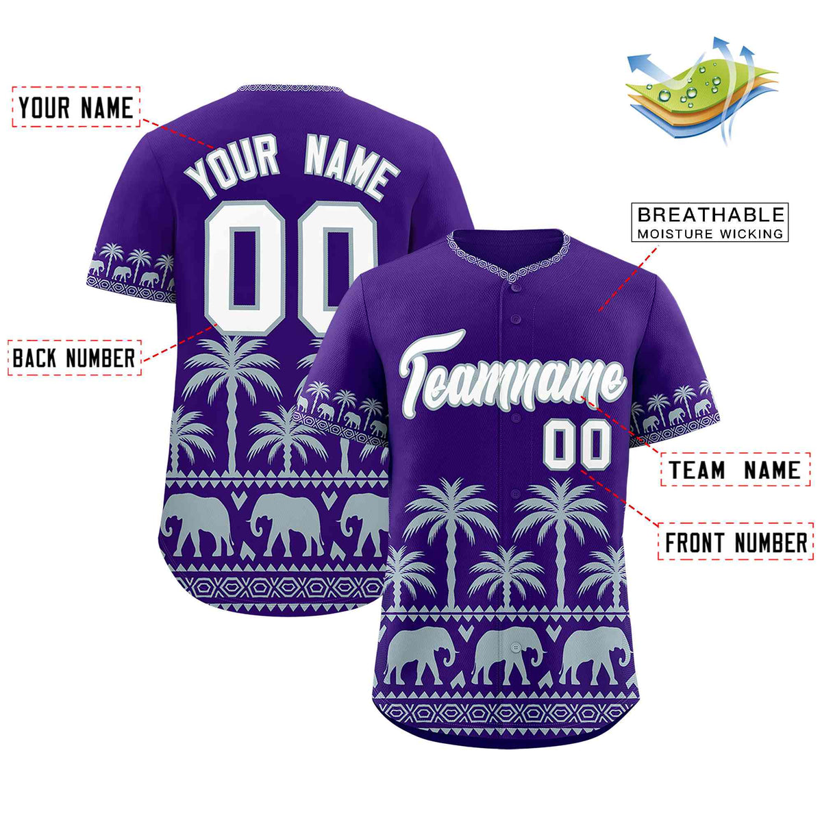 Custom Purple Silver Graffiti Pattern Personalized Bossinia Style Authentic Baseball Jersey| KXKSHOP