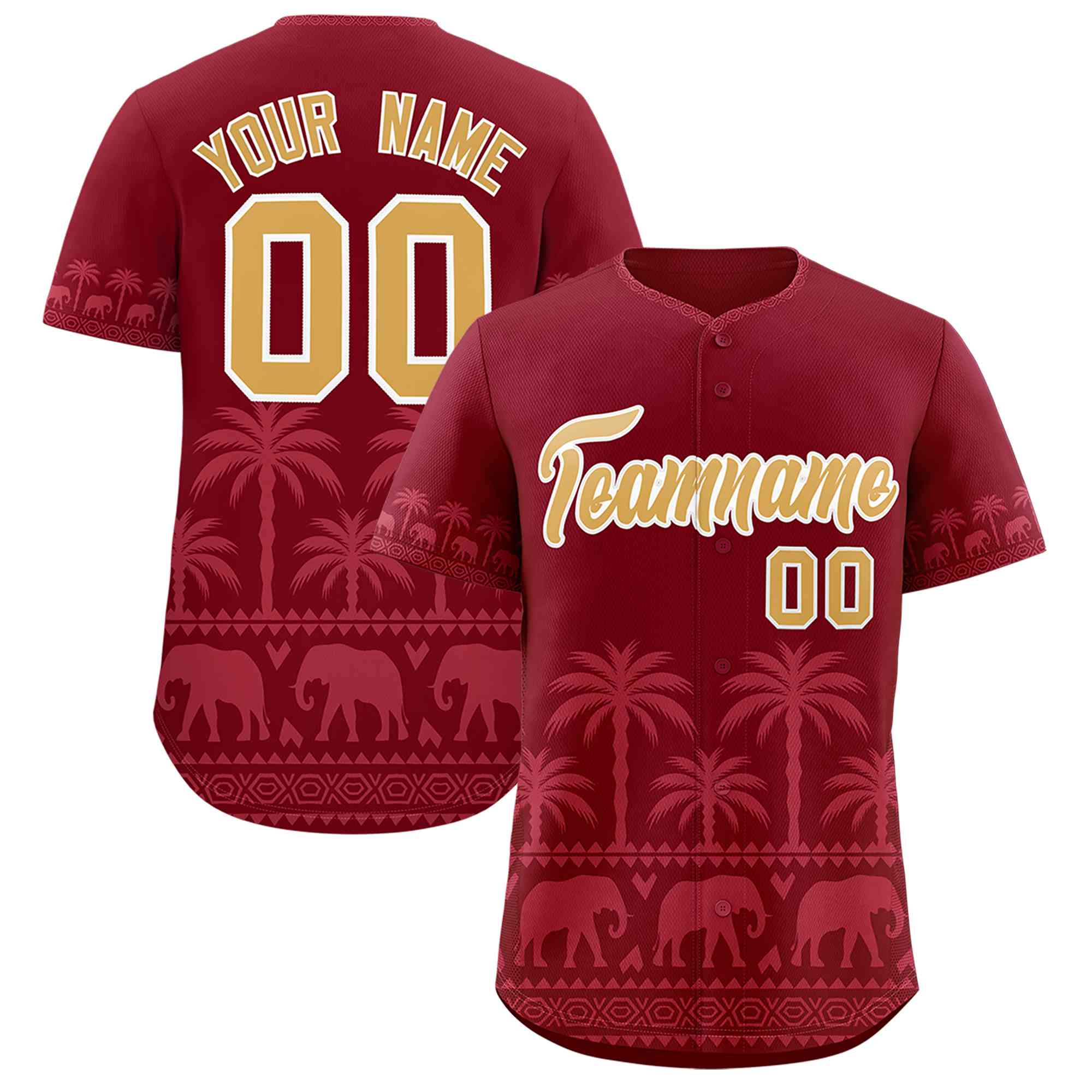 Custom Crimson Light Red Graffiti Pattern Personalized Bossinia Style Authentic Baseball Jersey| KXKSHOP