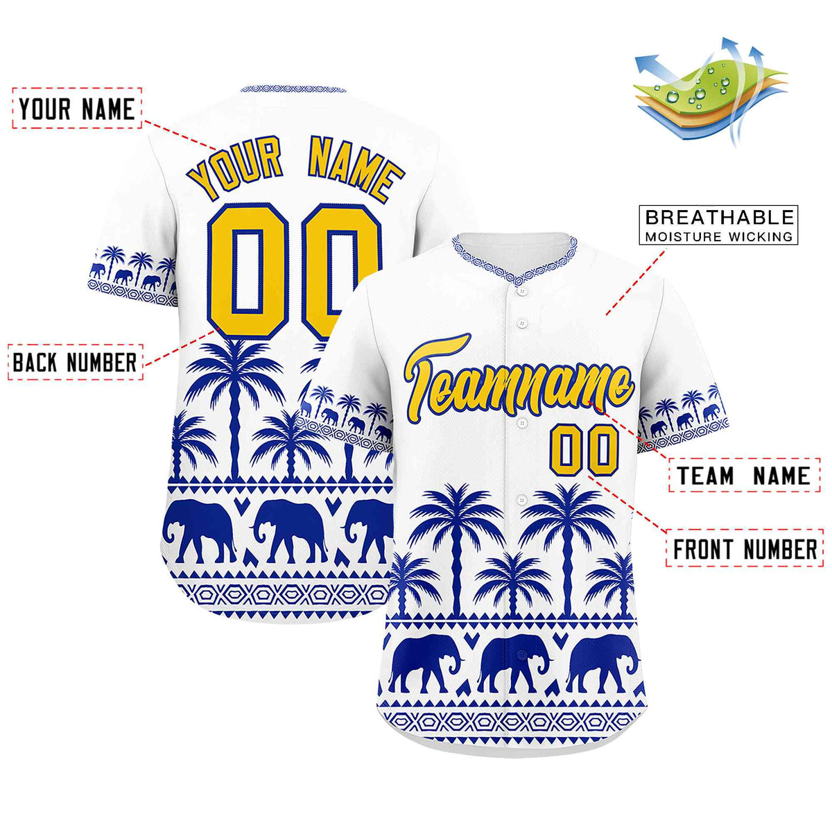 Custom White Royal Graffiti Pattern Personalized Bossinia Style Authentic Baseball Jersey| KXKSHOP