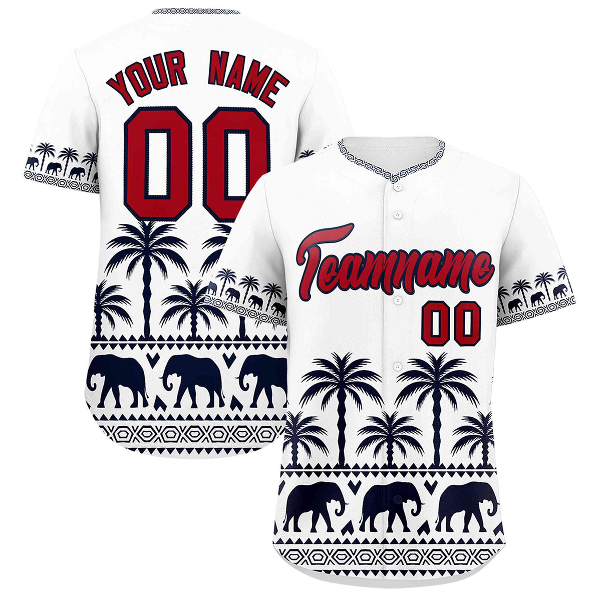 Custom White Navy Graffiti Pattern Personalized Bossinia Style Authentic Baseball Jersey| KXKSHOP