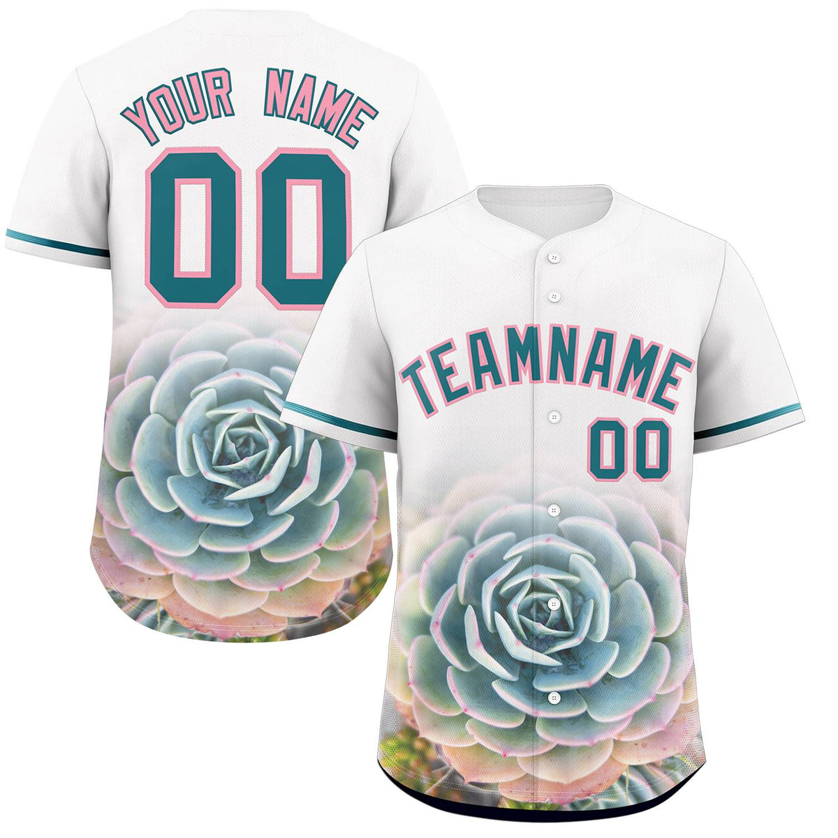 Custom White Personalized 3D Flower Design Authentic Baseball Jersey | KXKSHOP