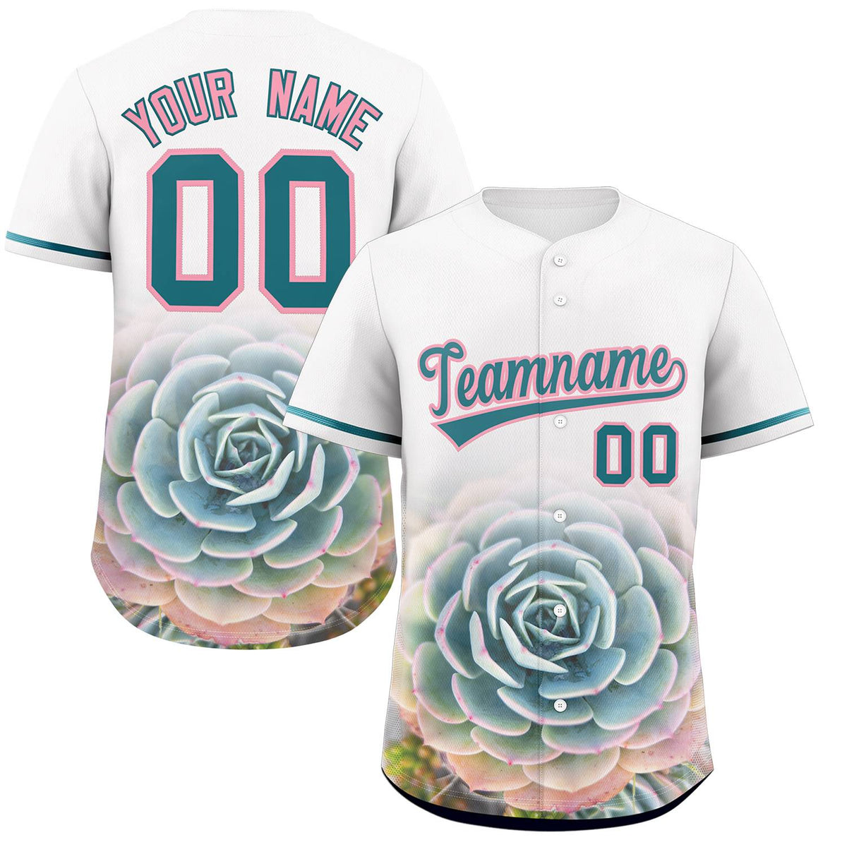 Custom White Personalized 3D Flower Design Authentic Baseball Jersey | KXKSHOP
