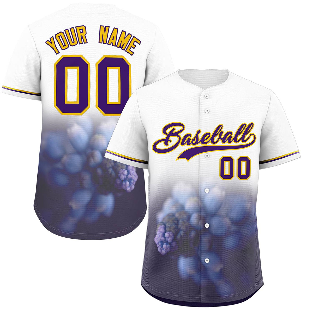 Custom White Personalized 3D Flower Design Authentic Baseball Jersey | KXKSHOP