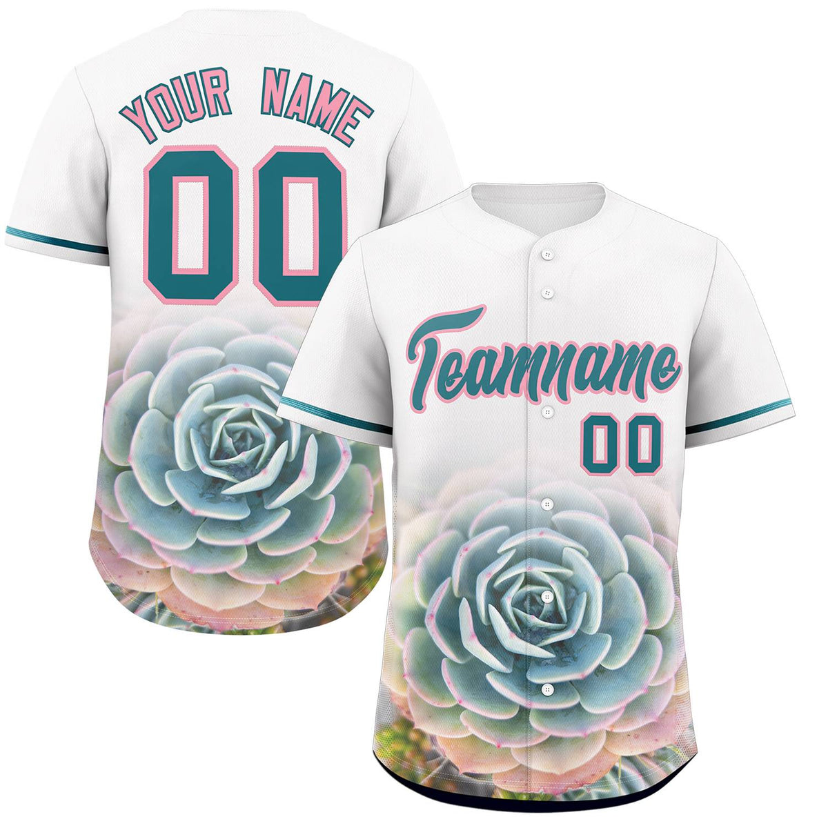 Custom White Personalized 3D Flower Design Authentic Baseball Jersey | KXKSHOP