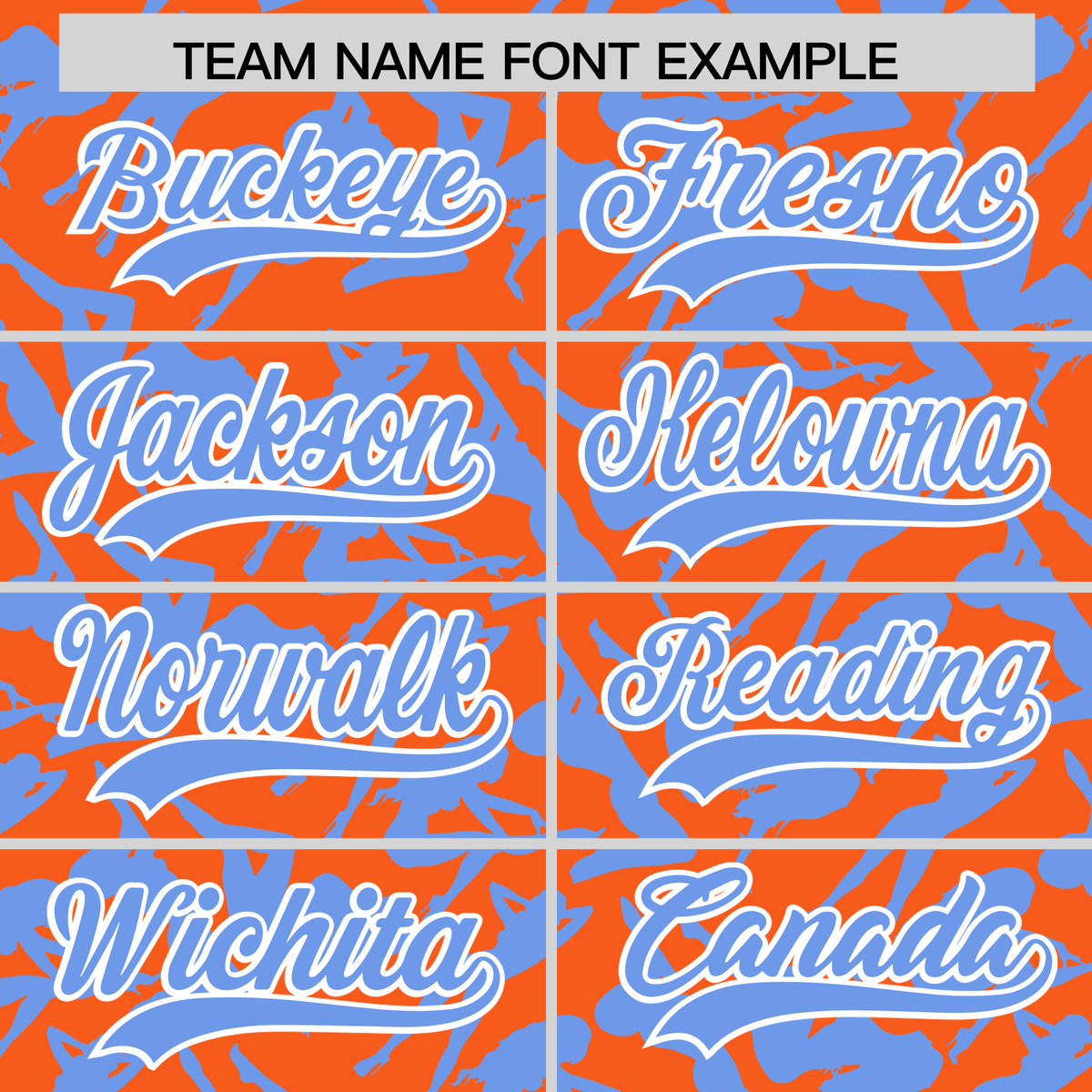 Custom Orange Light Blue Playboy Graffiti Pattern Authentic Baseball Jersey| KXKSHOP