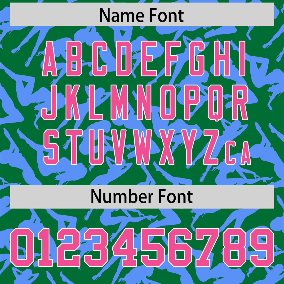 Custom Kelly Green Powder Blue Playboy Graffiti Pattern Authentic Baseball Jersey| KXKSHOP