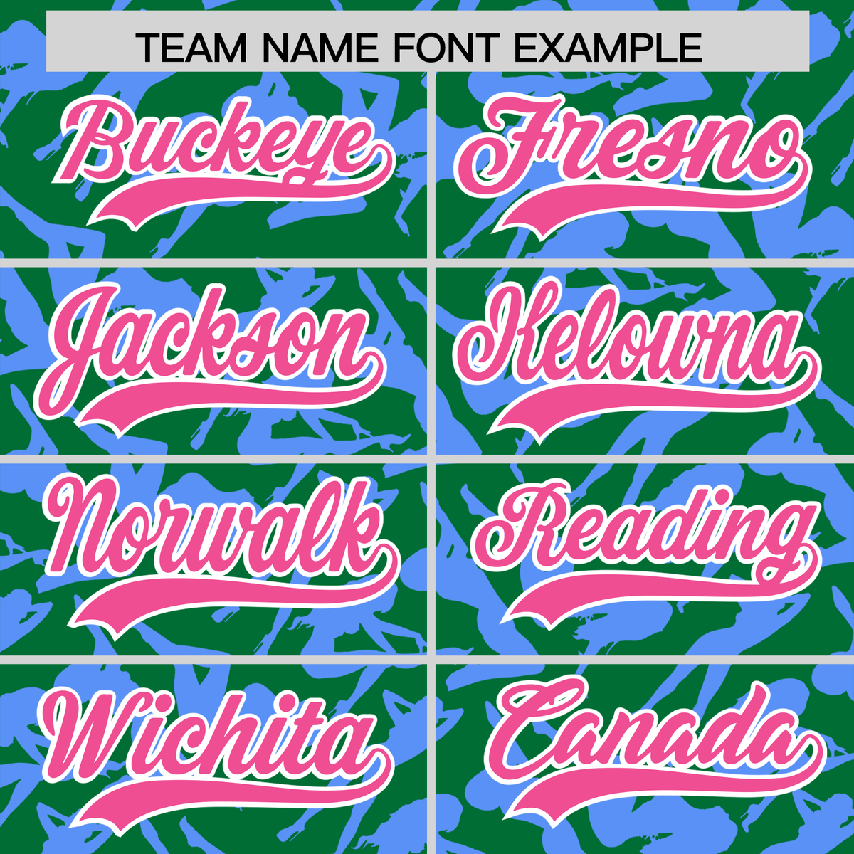 Custom Kelly Green Powder Blue Playboy Graffiti Pattern Authentic Baseball Jersey| KXKSHOP