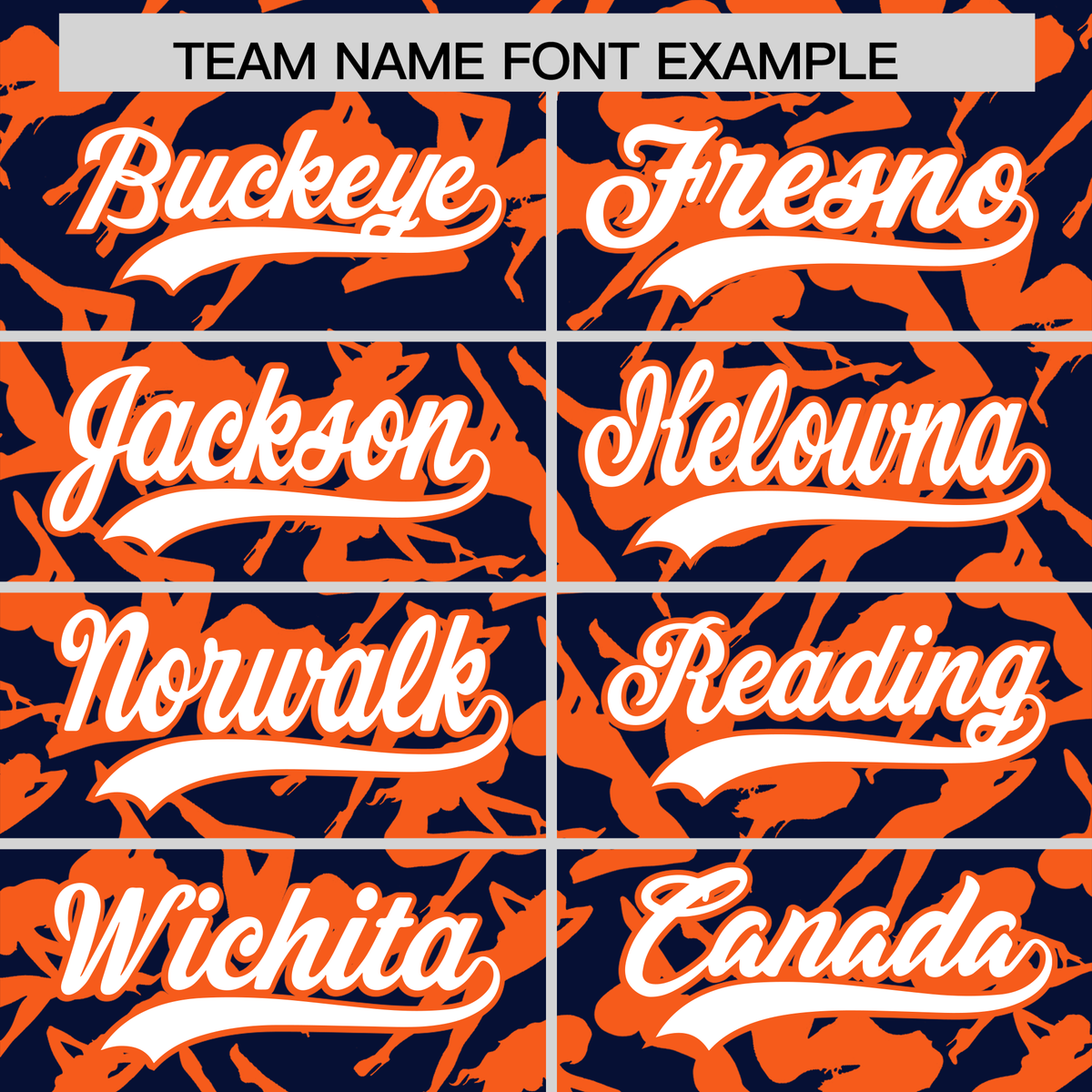 Custom Navy Orange Playboy Graffiti Pattern Authentic Baseball Jersey| KXKSHOP