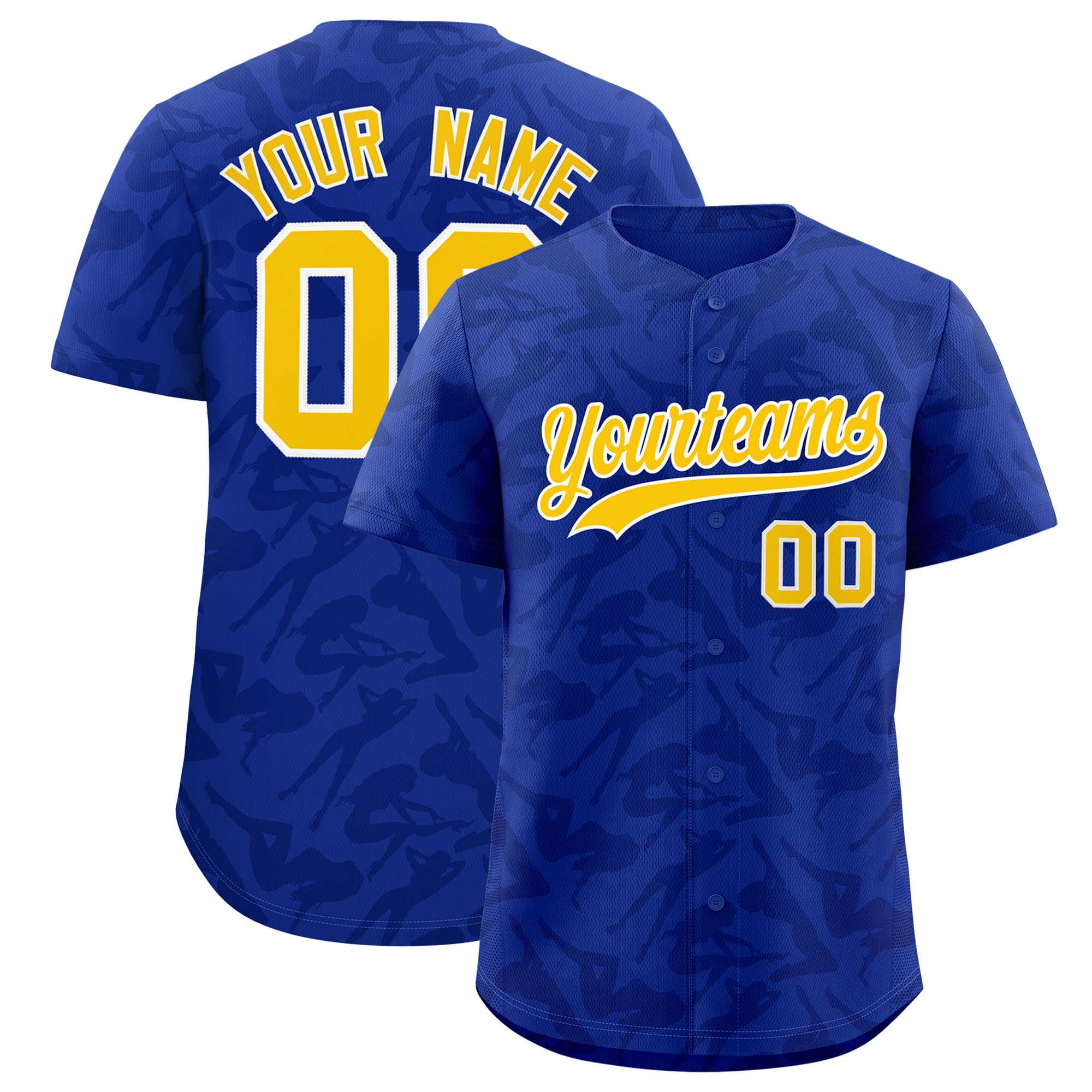 Custom Royal Navy Playboy Graffiti Pattern Authentic Baseball Jersey| KXKSHOP
