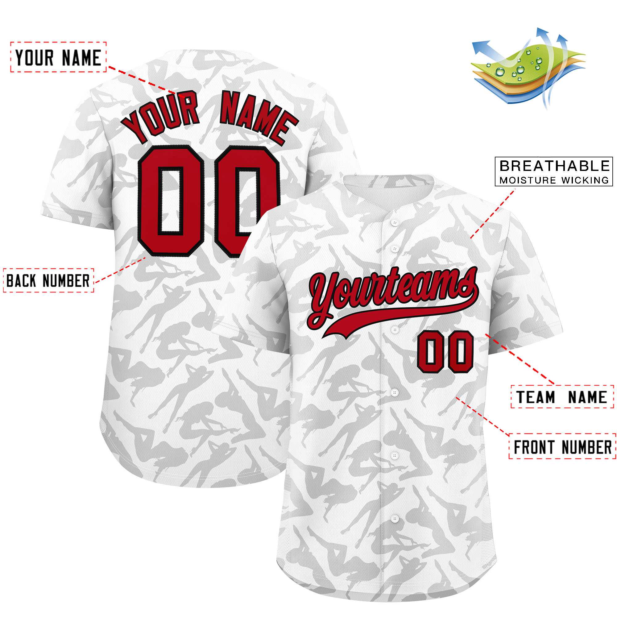 Custom White Gray Playboy Graffiti Pattern Authentic Baseball Jersey| KXKSHOP
