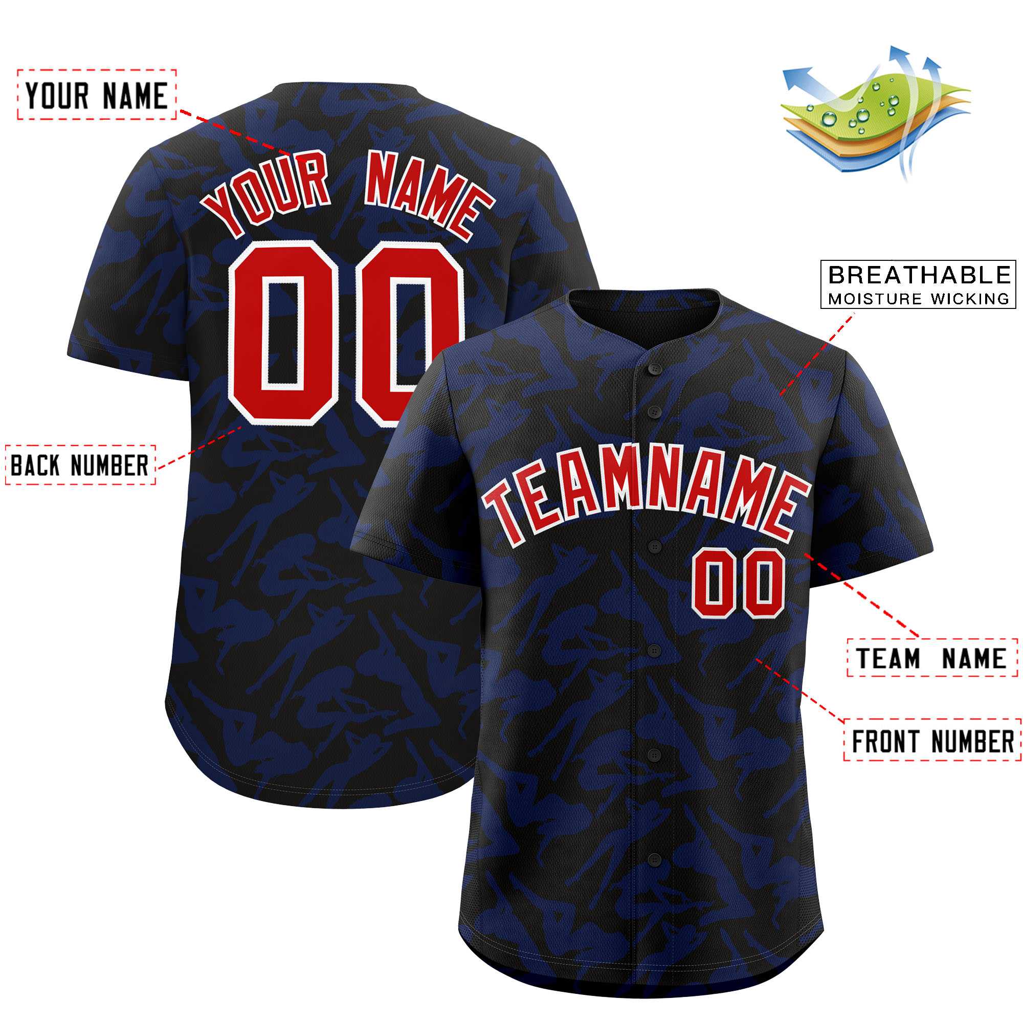 Custom Black Royal Playboy Graffiti Pattern Authentic Baseball Jersey| KXKSHOP