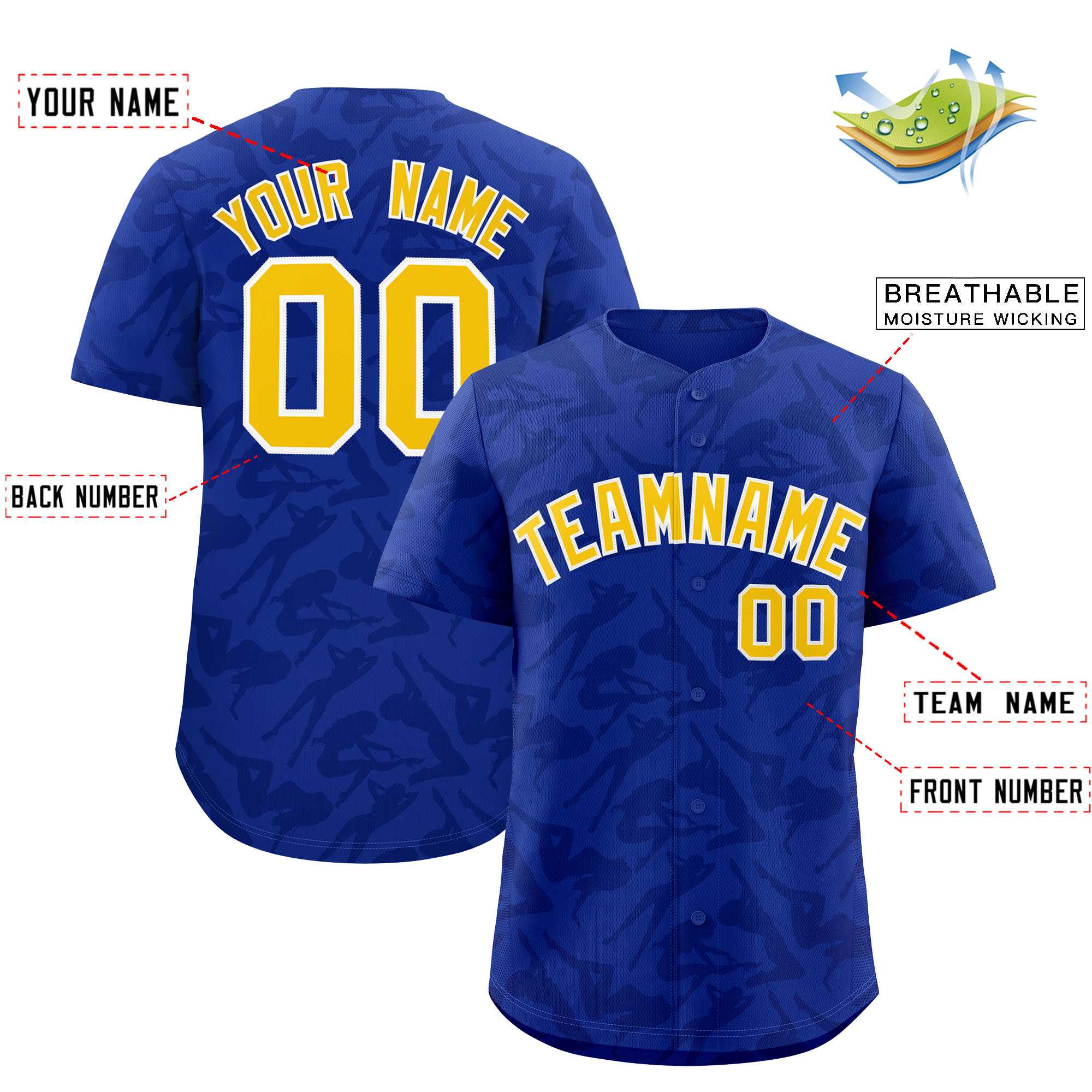 Custom Royal Navy Playboy Graffiti Pattern Authentic Baseball Jersey| KXKSHOP