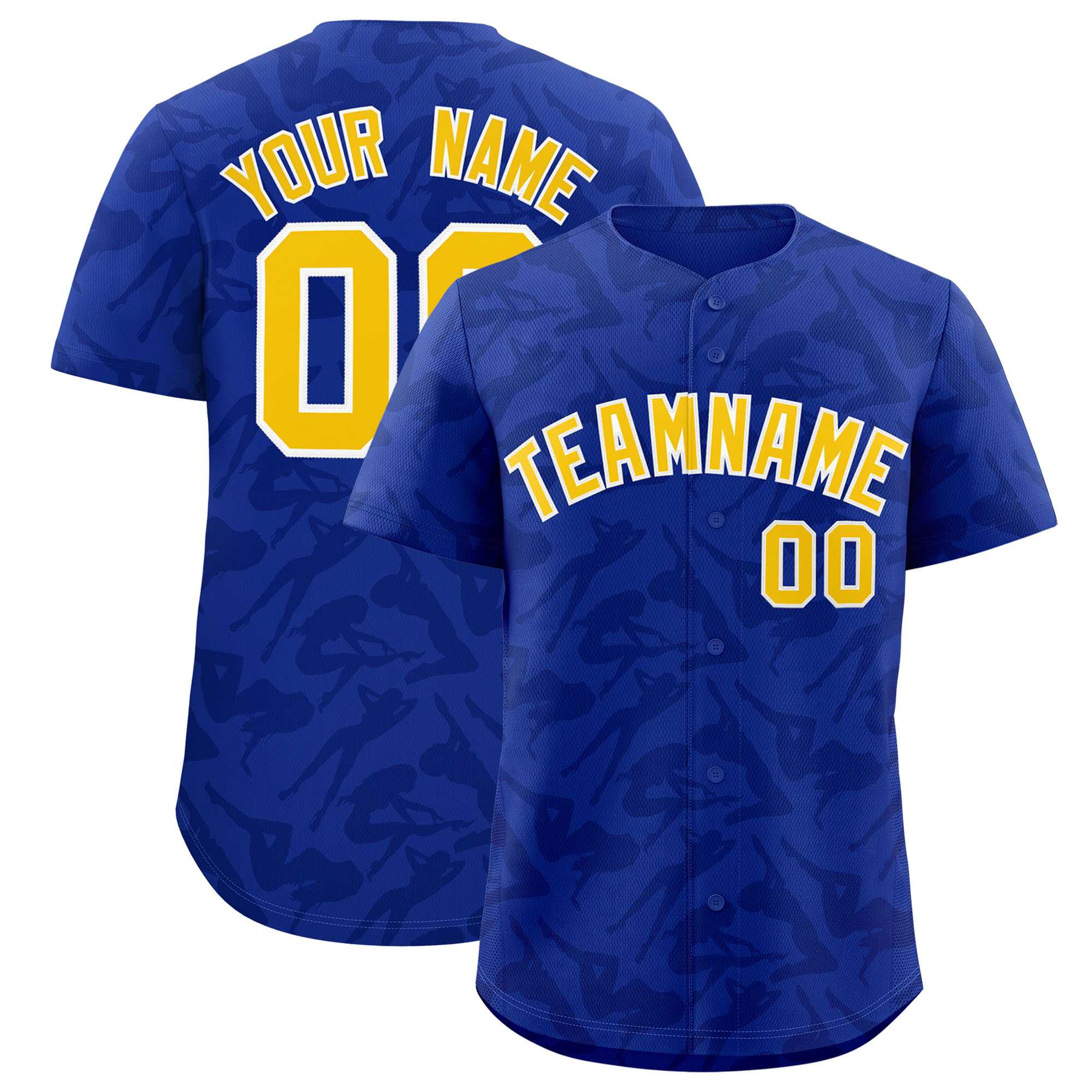 Custom Royal Navy Playboy Graffiti Pattern Authentic Baseball Jersey| KXKSHOP