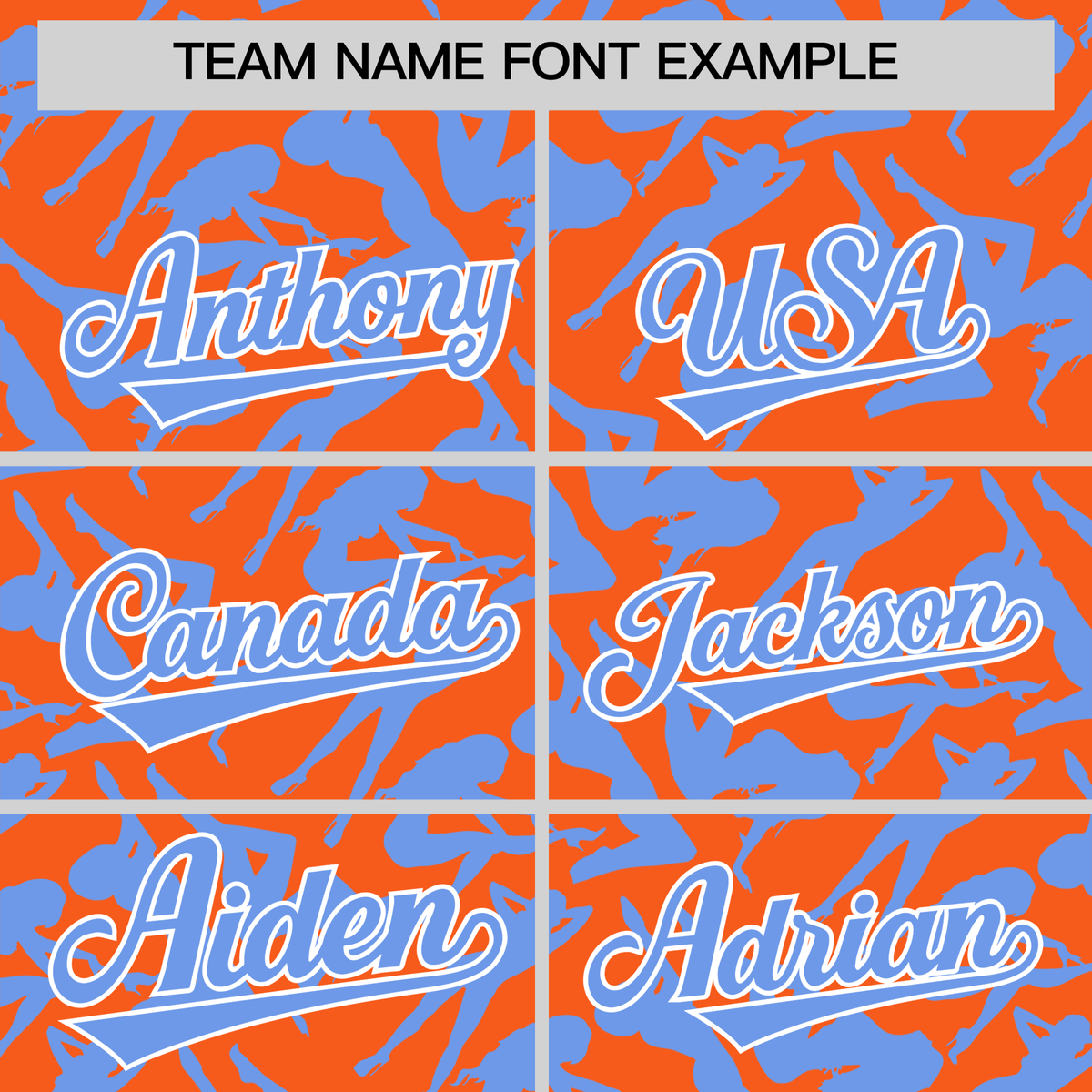 Custom Orange Light Blue Playboy Graffiti Pattern Authentic Baseball Jersey| KXKSHOP