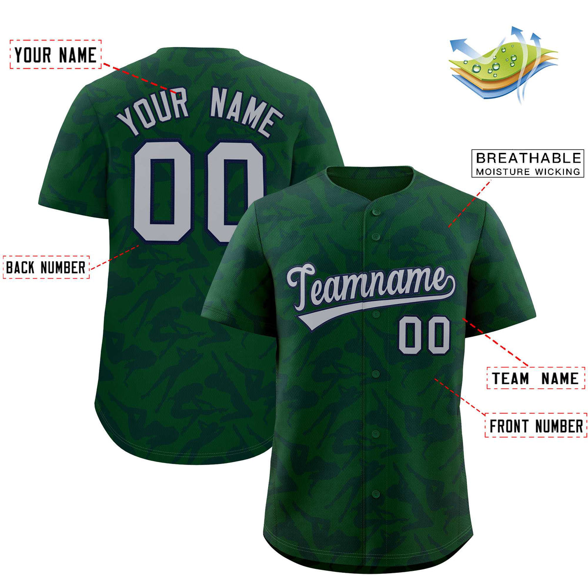 Custom Green Navy Playboy Graffiti Pattern Authentic Baseball Jersey| KXKSHOP