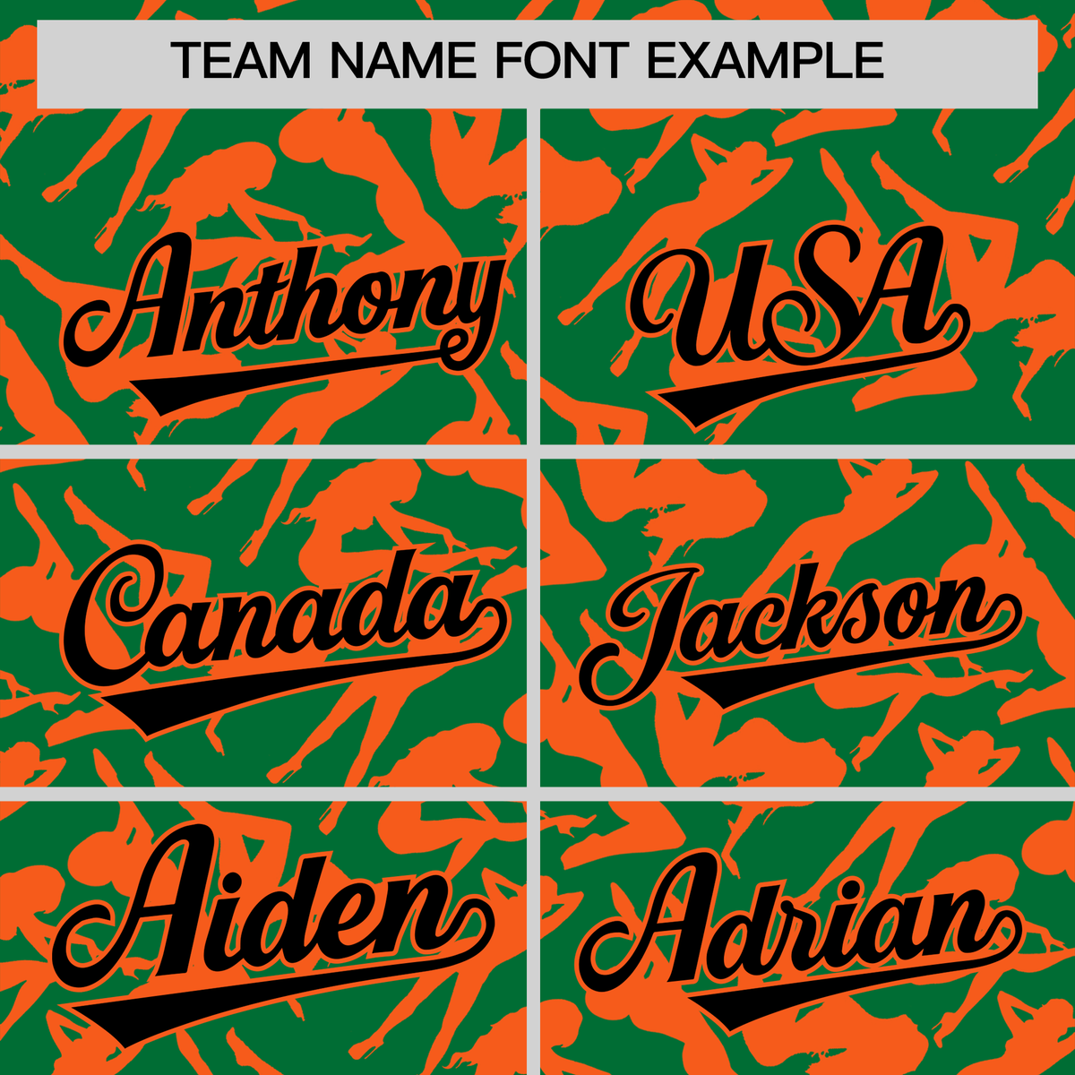 Custom Kelly Green Orange Playboy Graffiti Pattern Authentic Baseball Jersey| KXKSHOP