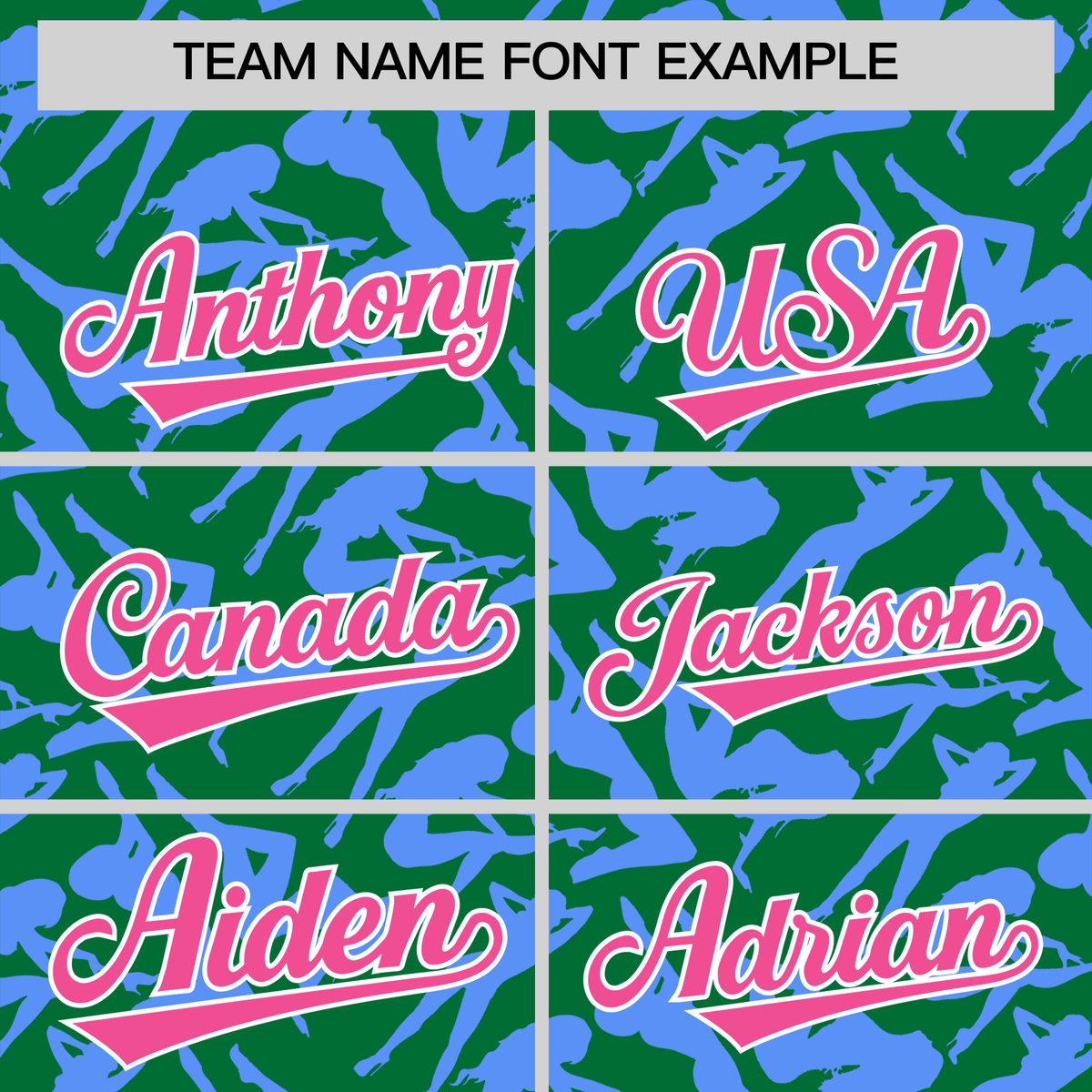 Custom Kelly Green Powder Blue Playboy Graffiti Pattern Authentic Baseball Jersey| KXKSHOP