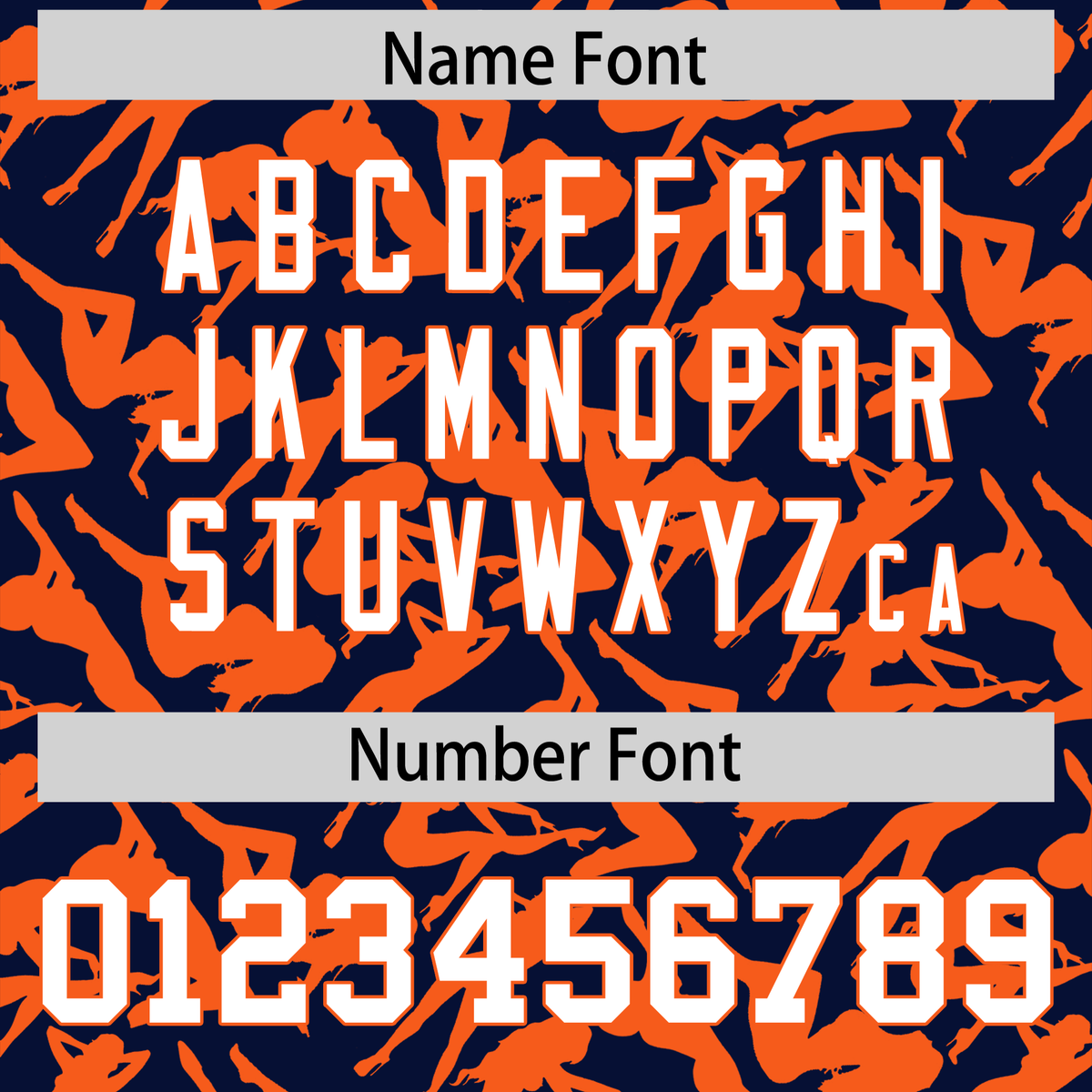 Custom Navy Orange Playboy Graffiti Pattern Authentic Baseball Jersey| KXKSHOP