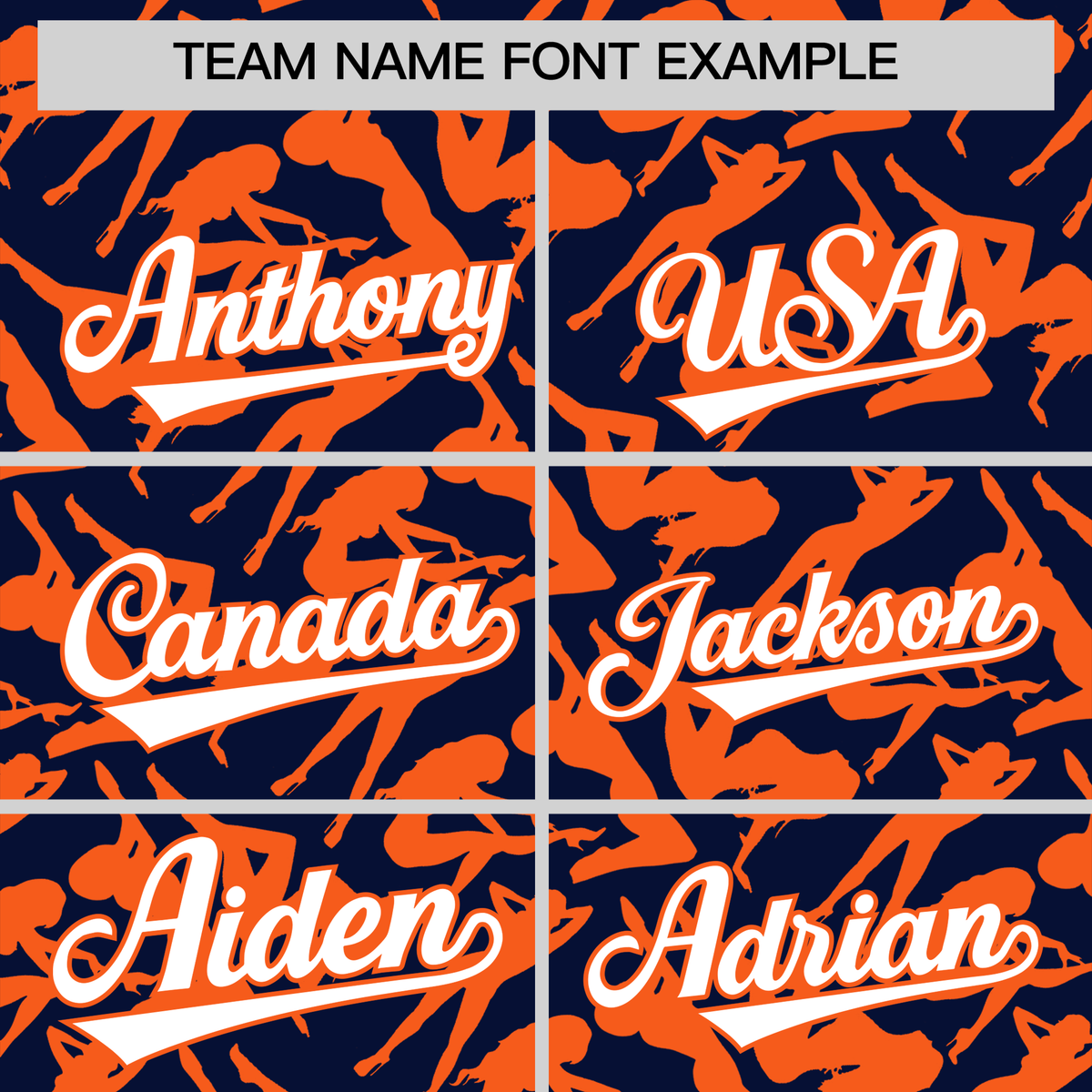 Custom Navy Orange Playboy Graffiti Pattern Authentic Baseball Jersey| KXKSHOP