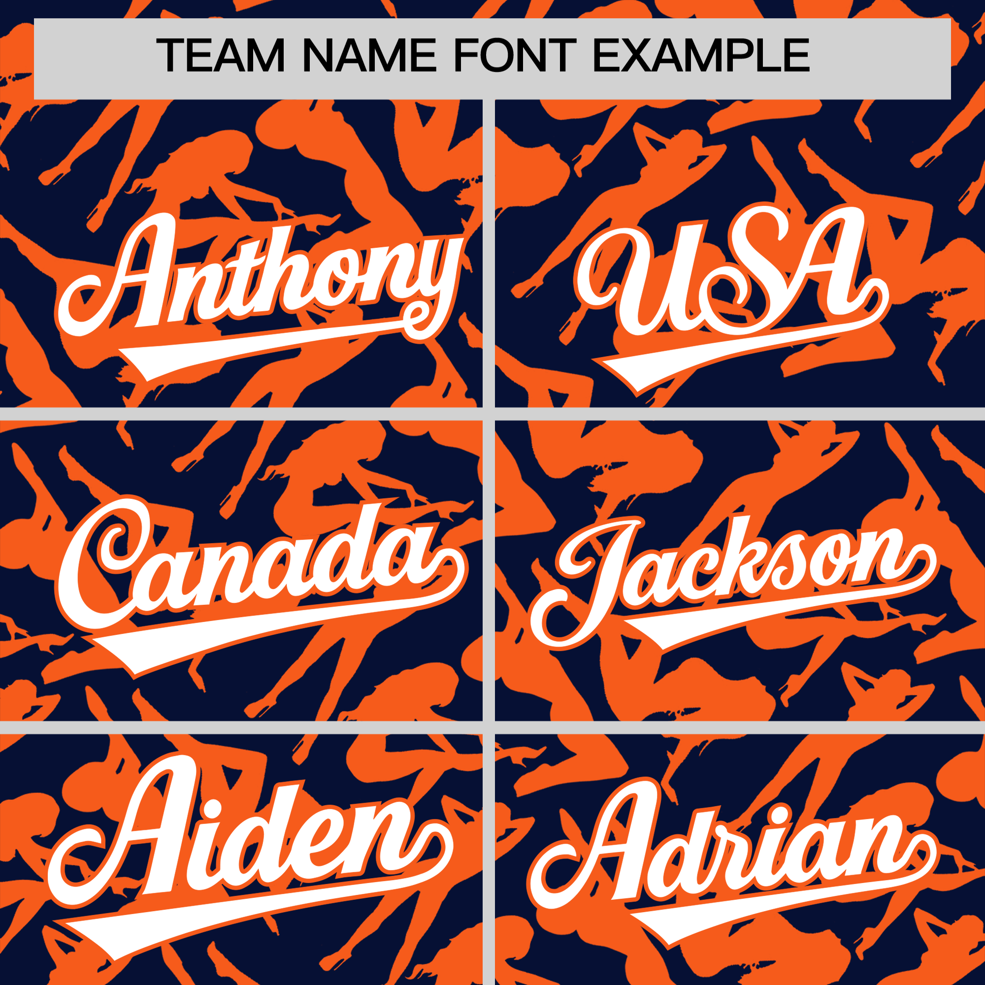 Custom Navy Orange Playboy Graffiti Pattern Authentic Baseball Jersey| KXKSHOP