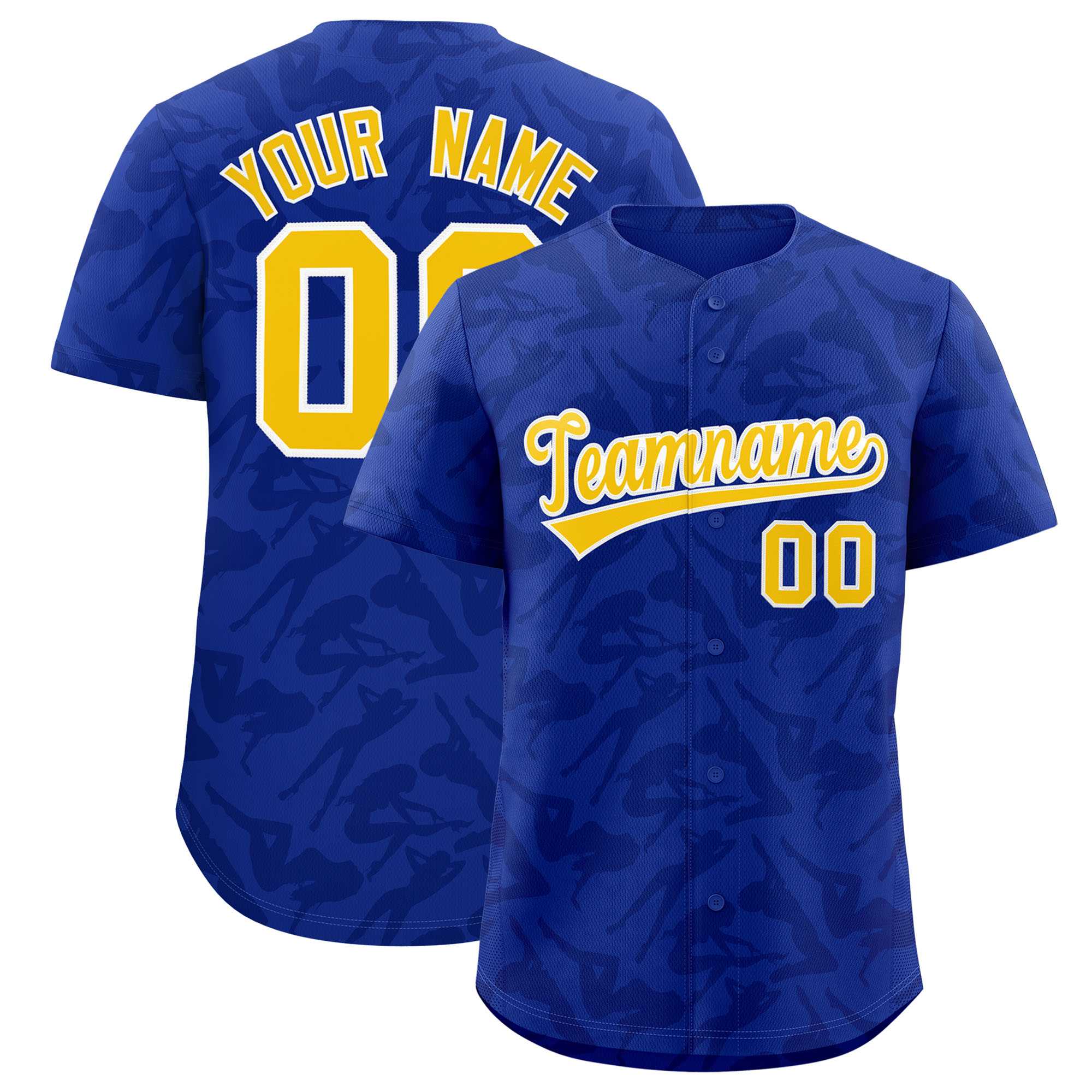Custom Royal Navy Playboy Graffiti Pattern Authentic Baseball Jersey| KXKSHOP