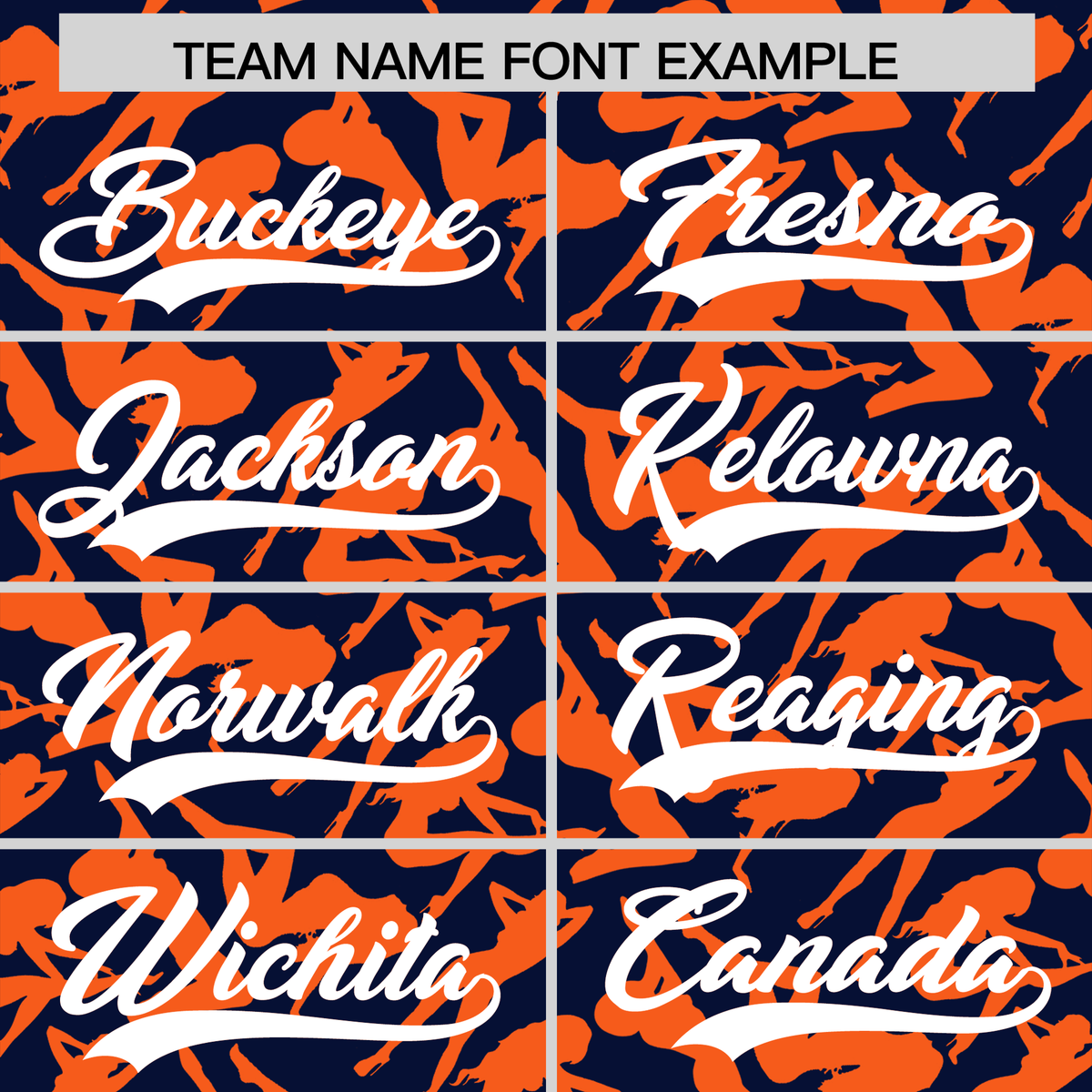 Custom Navy Orange Playboy Graffiti Pattern Authentic Baseball Jersey| KXKSHOP