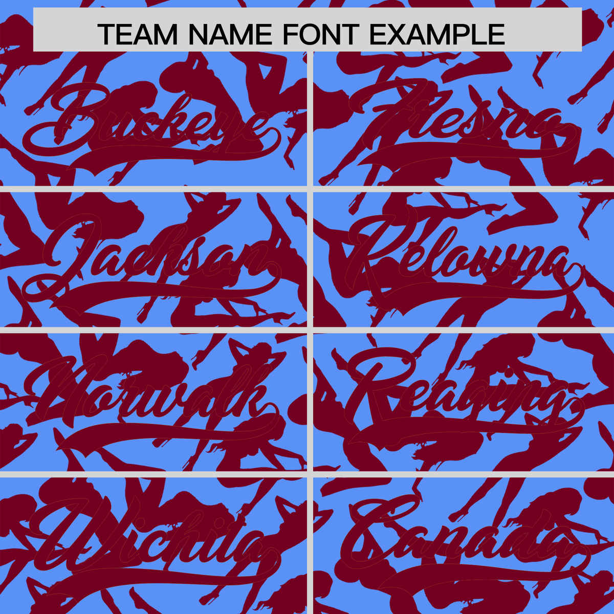 Custom Powder Blue Crimson Playboy Graffiti Pattern Authentic Baseball Jersey| KXKSHOP