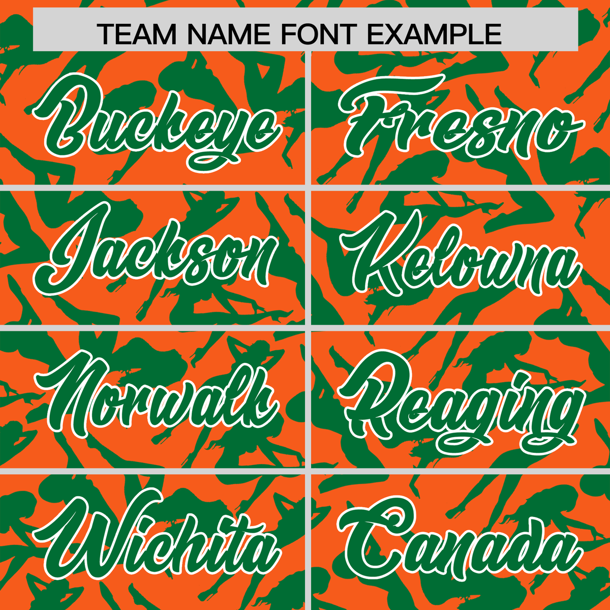 Custom Orange Kelly Green Playboy Graffiti Pattern Authentic Baseball Jersey| KXKSHOP