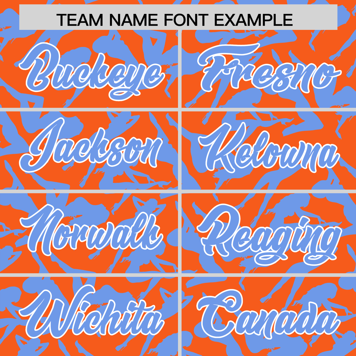 Custom Orange Light Blue Playboy Graffiti Pattern Authentic Baseball Jersey| KXKSHOP