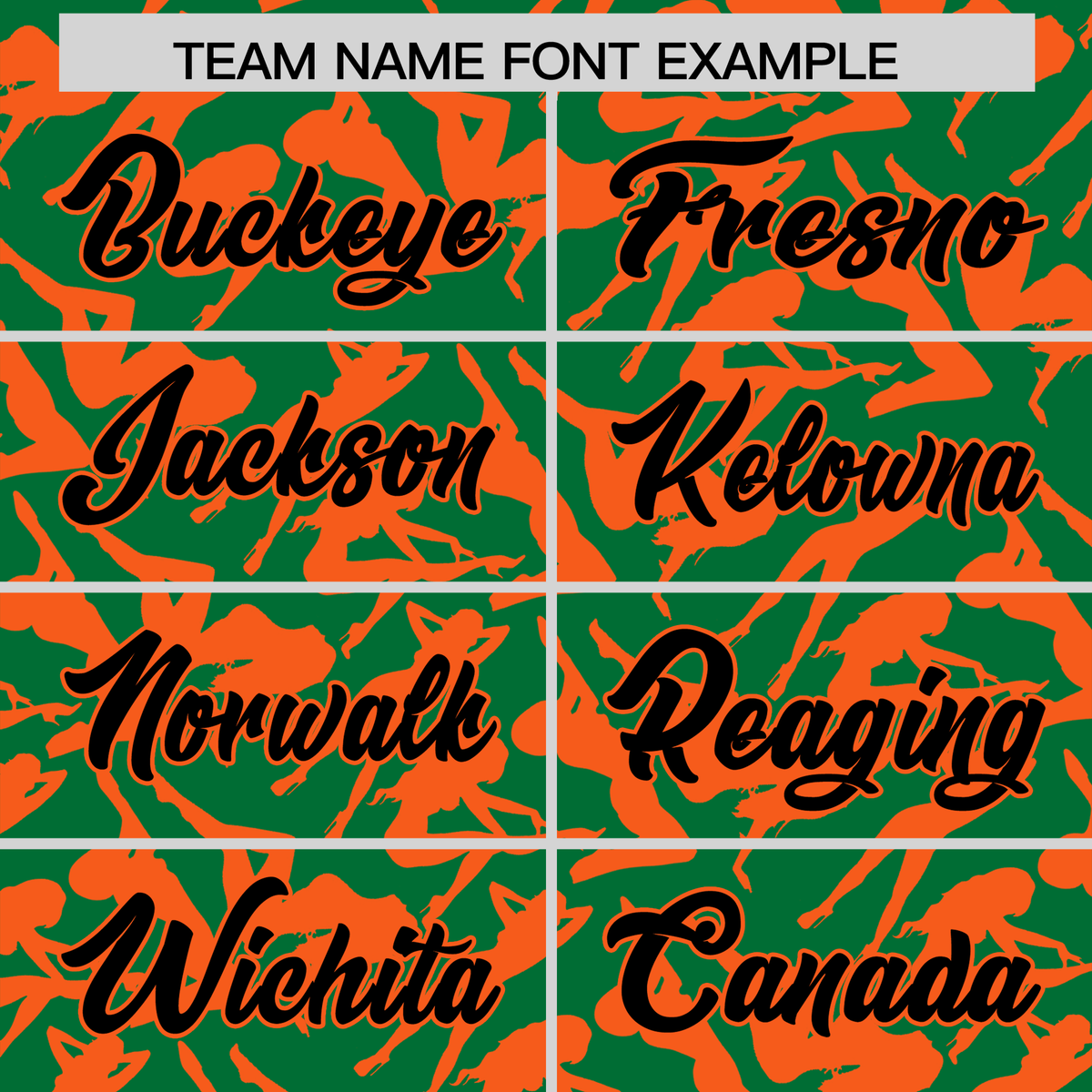 Custom Kelly Green Orange Playboy Graffiti Pattern Authentic Baseball Jersey| KXKSHOP