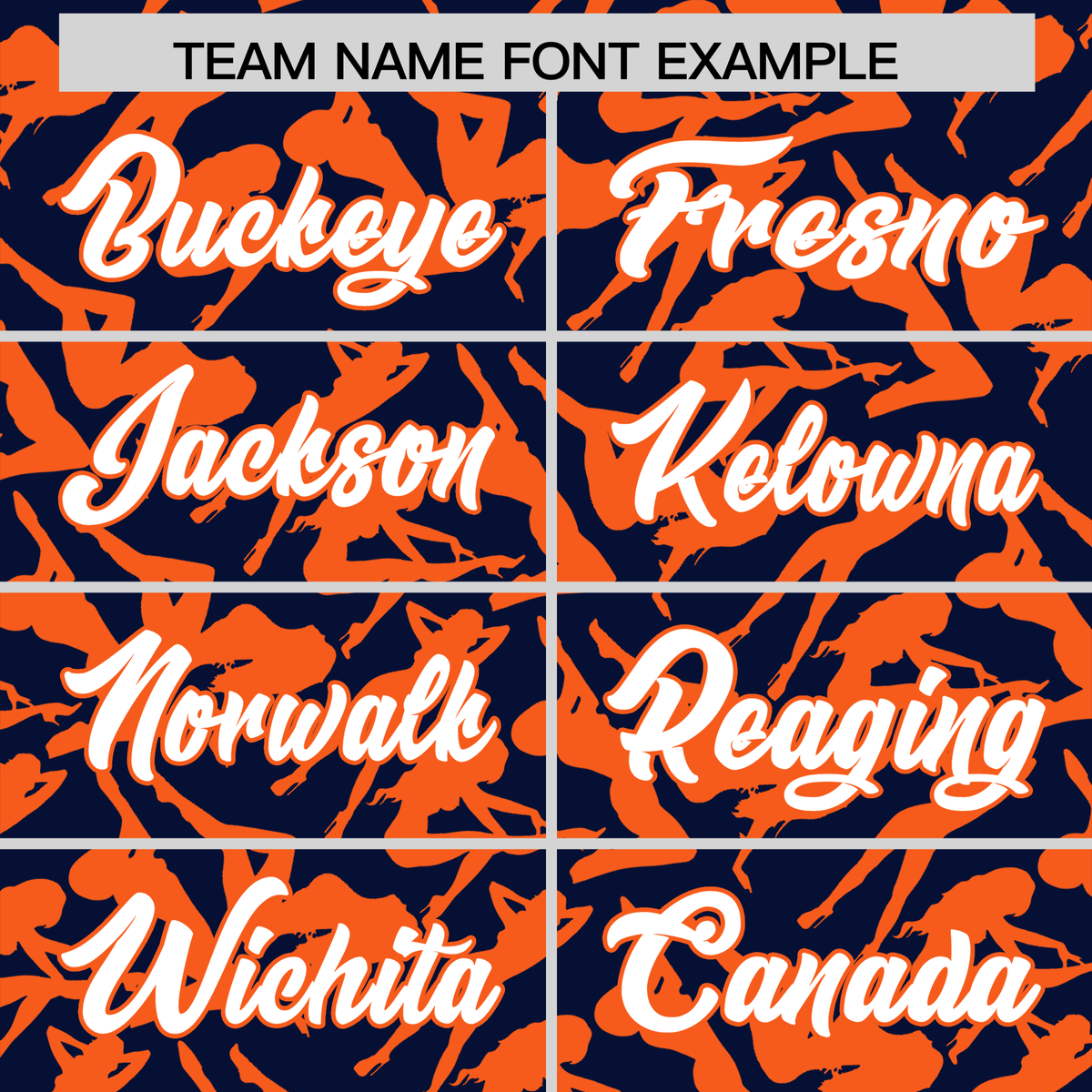 Custom Navy Orange Playboy Graffiti Pattern Authentic Baseball Jersey| KXKSHOP