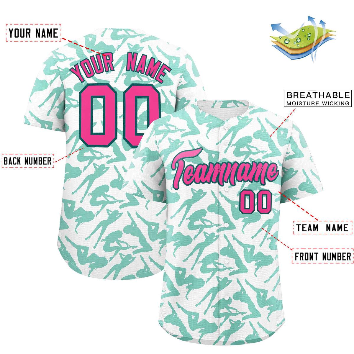 Custom White Bright Green Playboy Graffiti Pattern Authentic Baseball Jersey| KXKSHOP