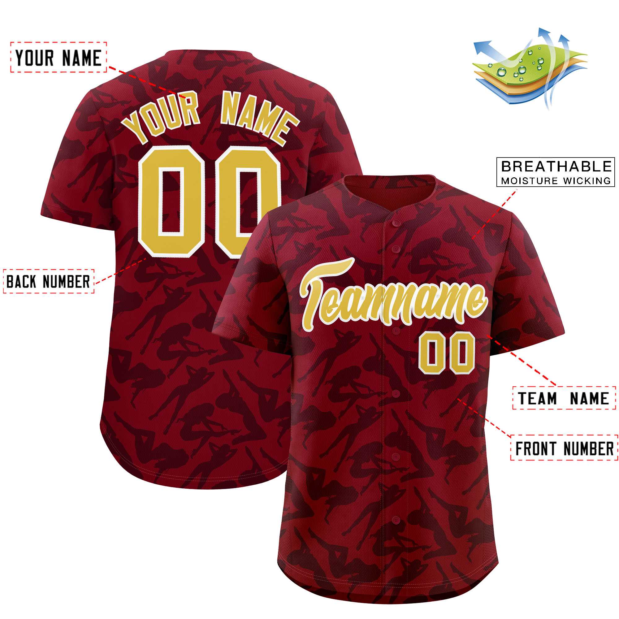 Custom Crimson Black Playboy Graffiti Pattern Authentic Baseball Jersey| KXKSHOP