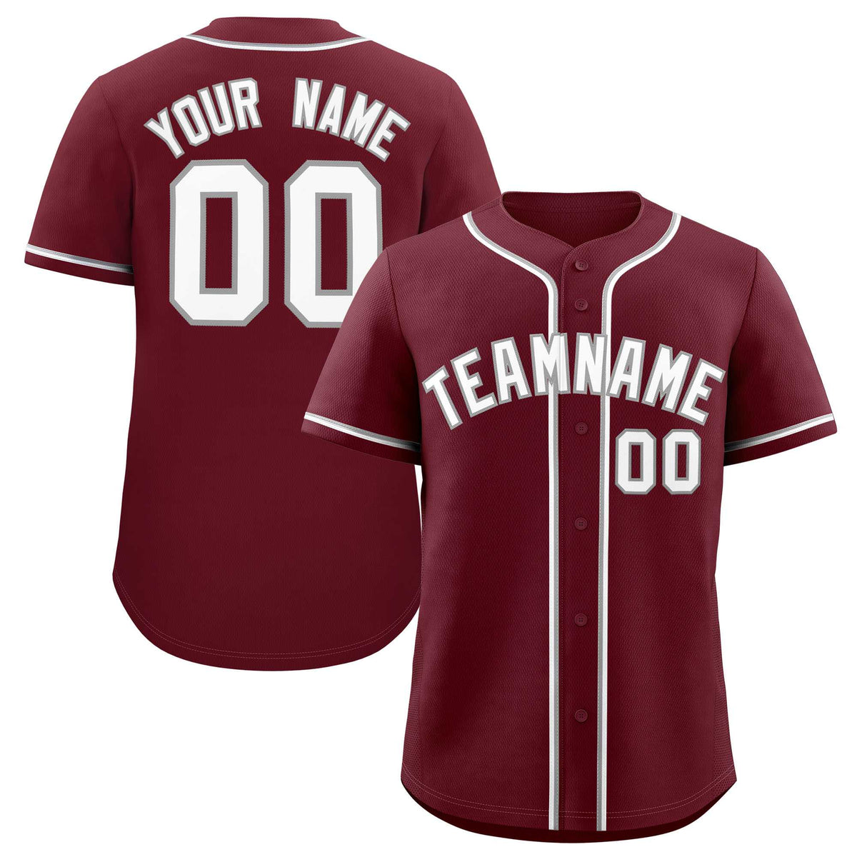 Custom Maroon Classic Style Authentic Baseball Jersey
