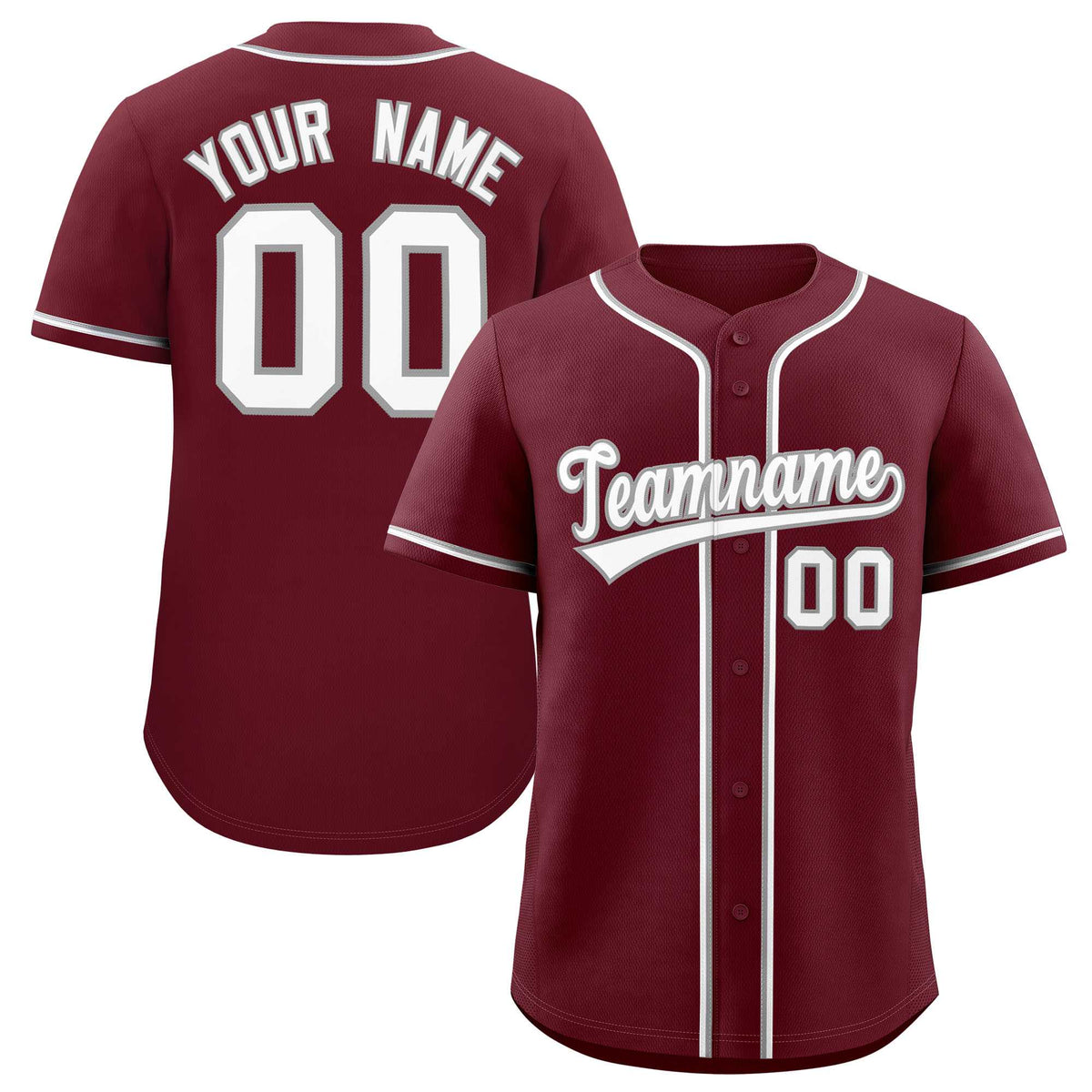 Custom Maroon Classic Style Authentic Baseball Jersey